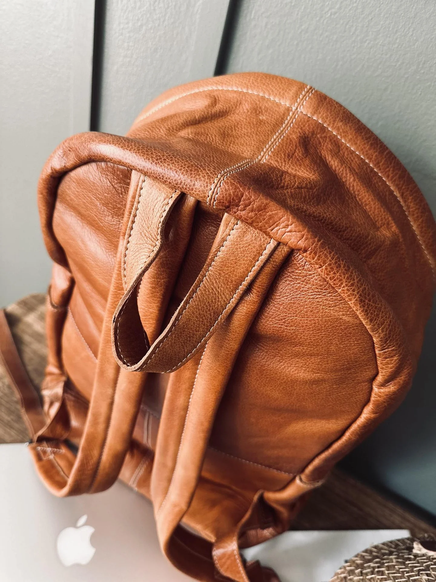 Ryggsekk Cognac leather - Image 5