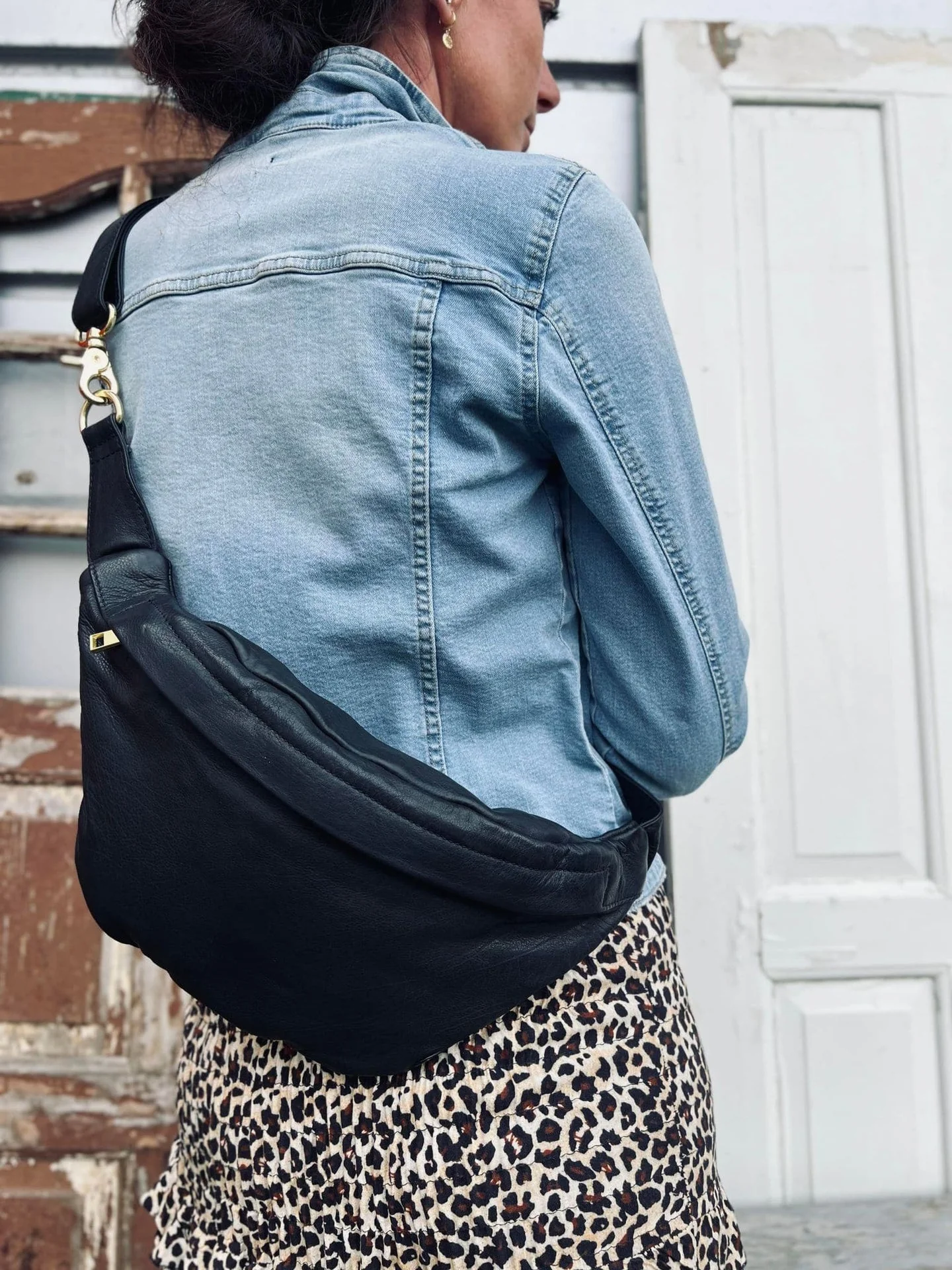 Cool Buffy Bumbag i smørmykt skinn - Svart - Image 3