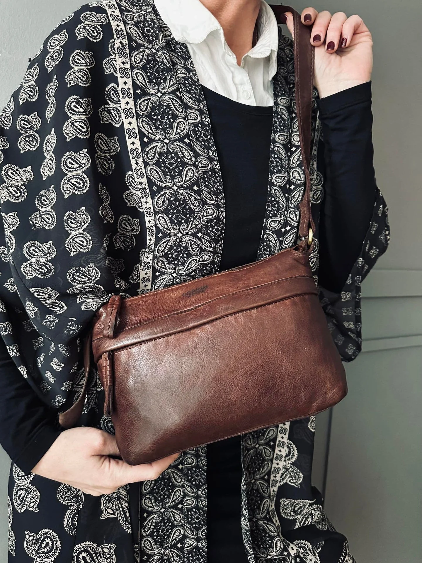 Crossbody Raw Boheme Medium – Vintage brown