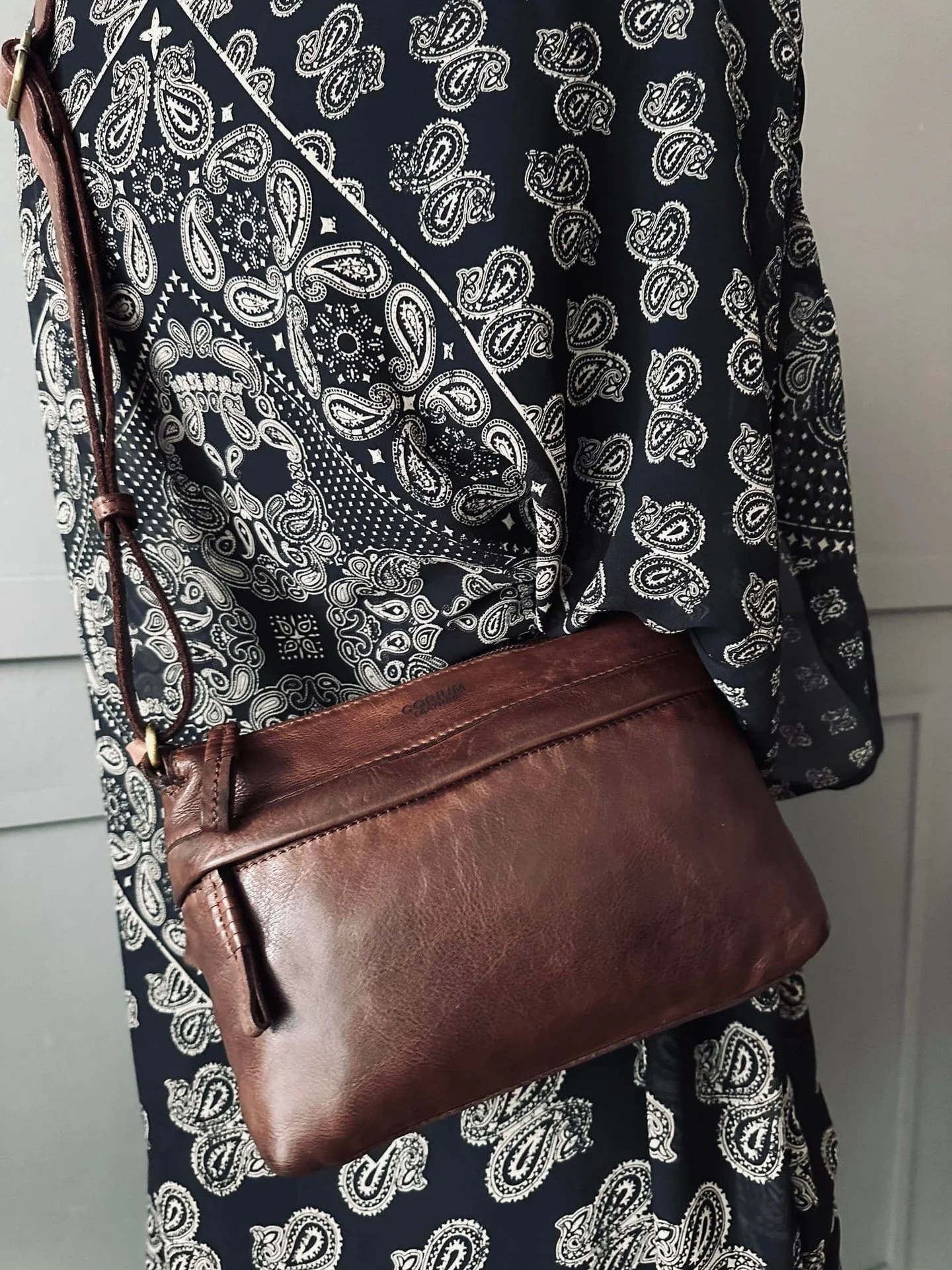 Crossbody Raw Boheme Medium – Vintage brown - Image 2
