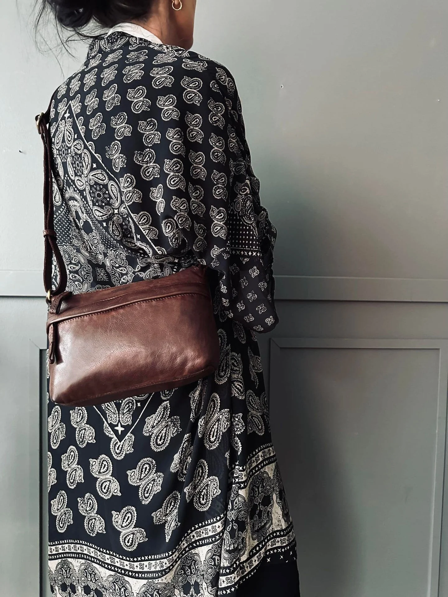 Crossbody Raw Boheme Medium – Vintage brown - Image 4