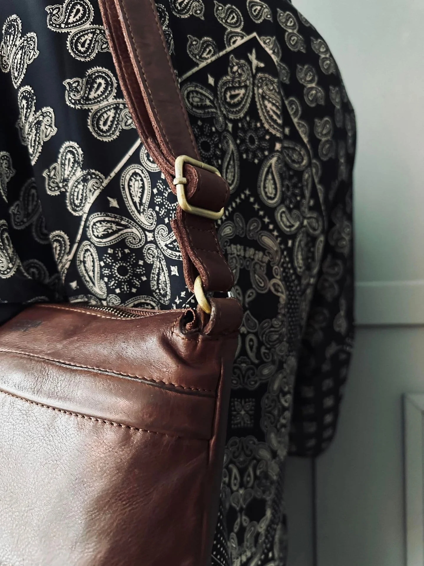 Crossbody Raw Boheme Medium – Vintage brown - Image 5