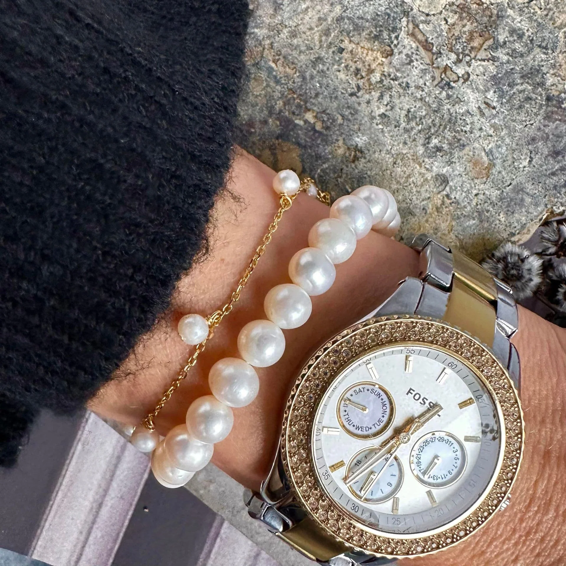 Armbånd Darcy – Sett med 2 armbånd 18K forgylt - Image 2