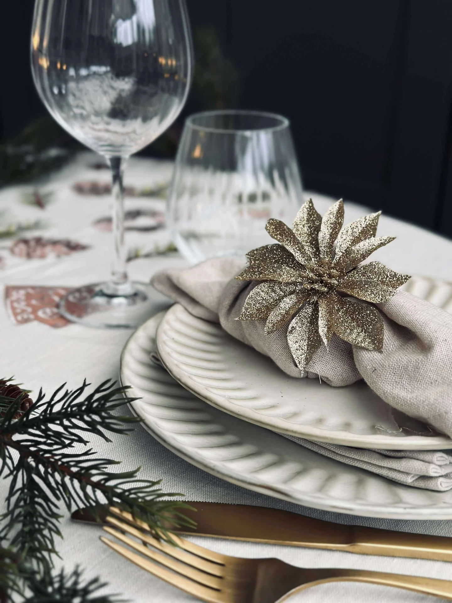 Deco blomster med glitter - 4 stk - Image 3