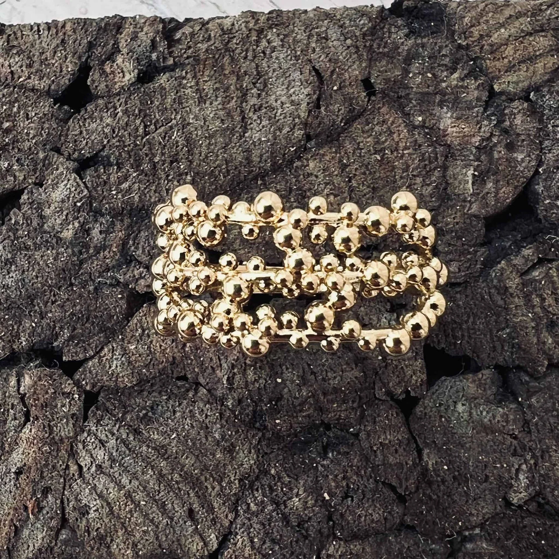Ring Dello - 14 karat forgylt