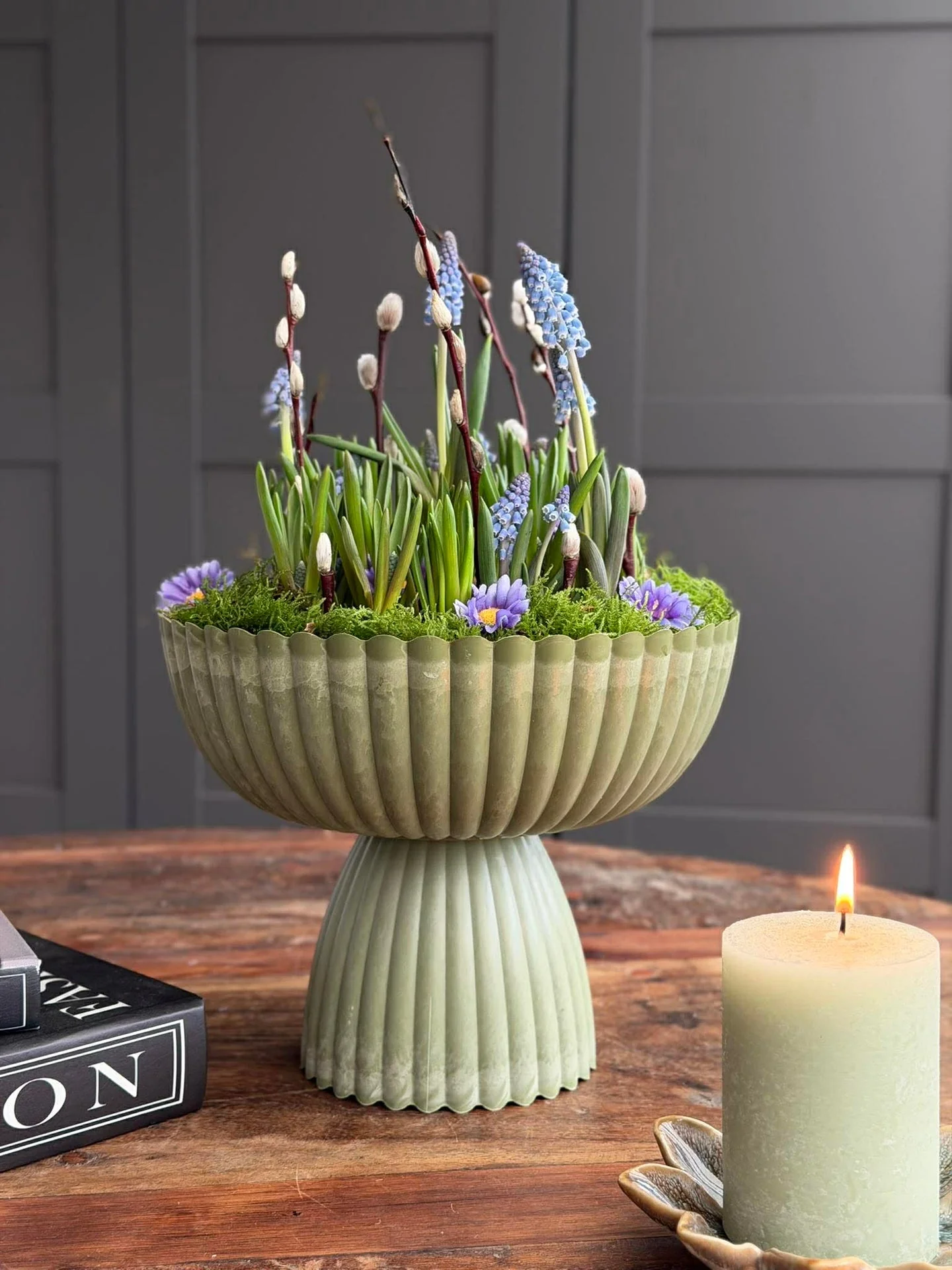 DIY oppsats i betong-look - Grønn
