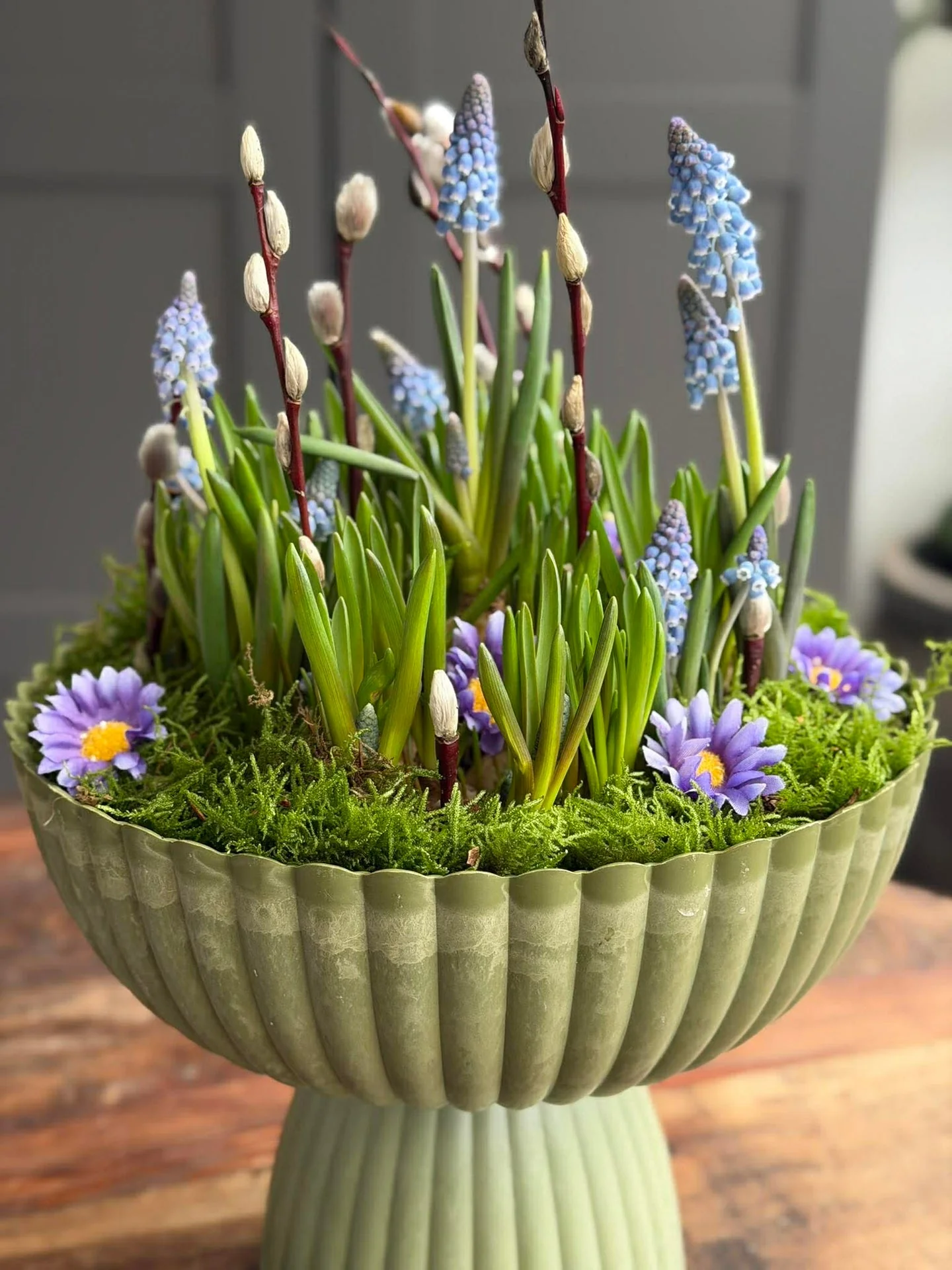 DIY oppsats i betong-look - Grønn - Image 5