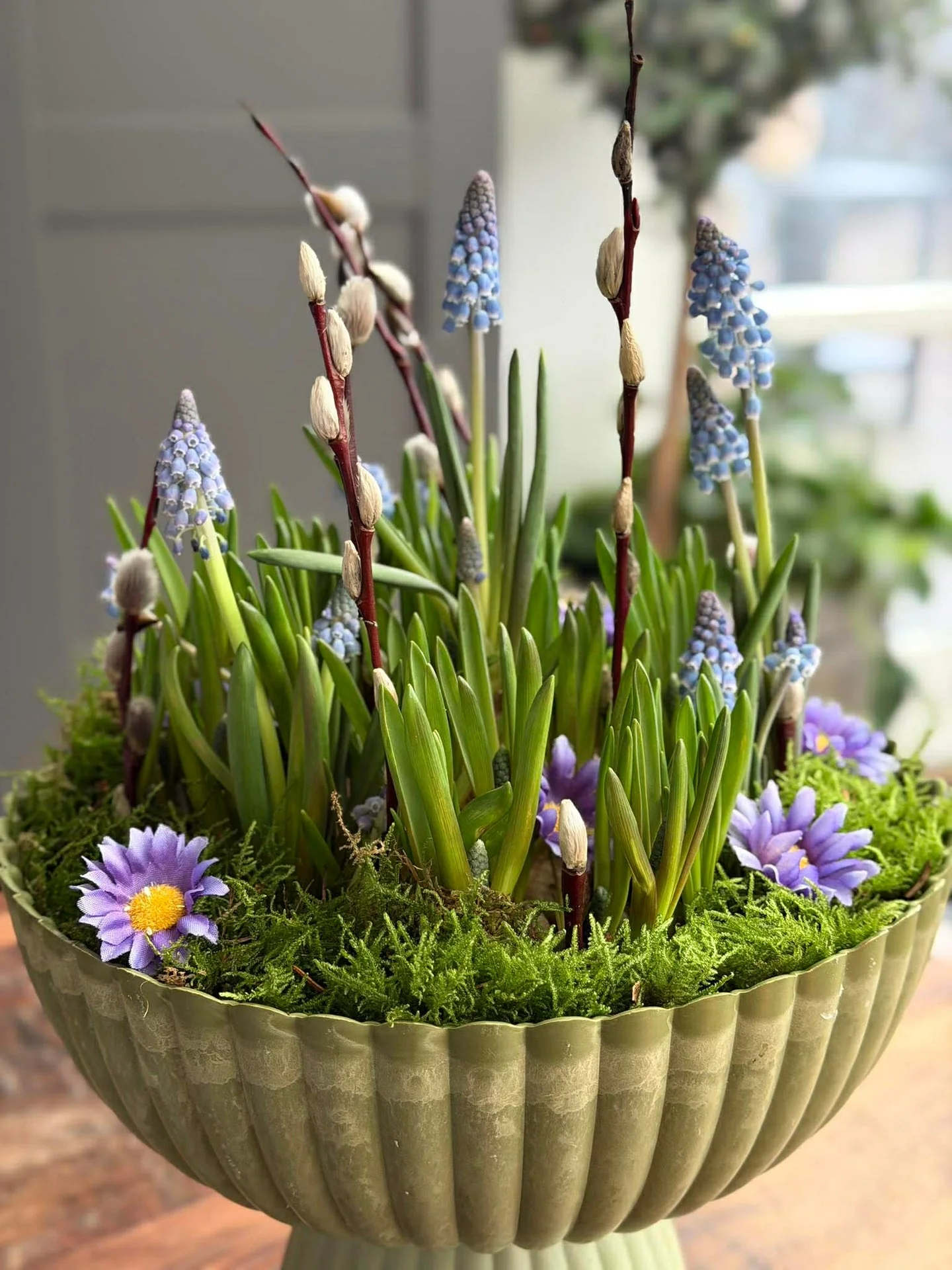 DIY oppsats i betong-look - Grønn - Image 6