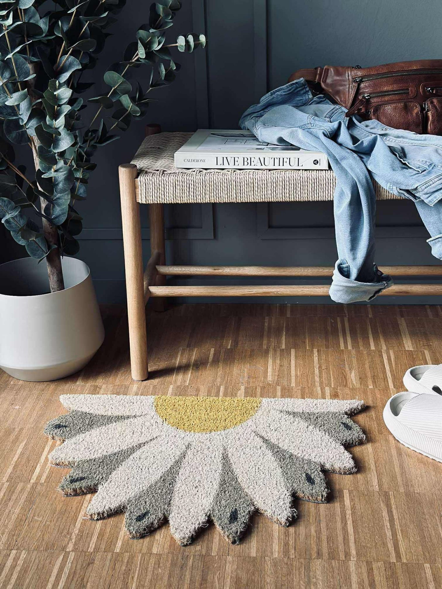 Dørmatte Blomst beige - Image 5