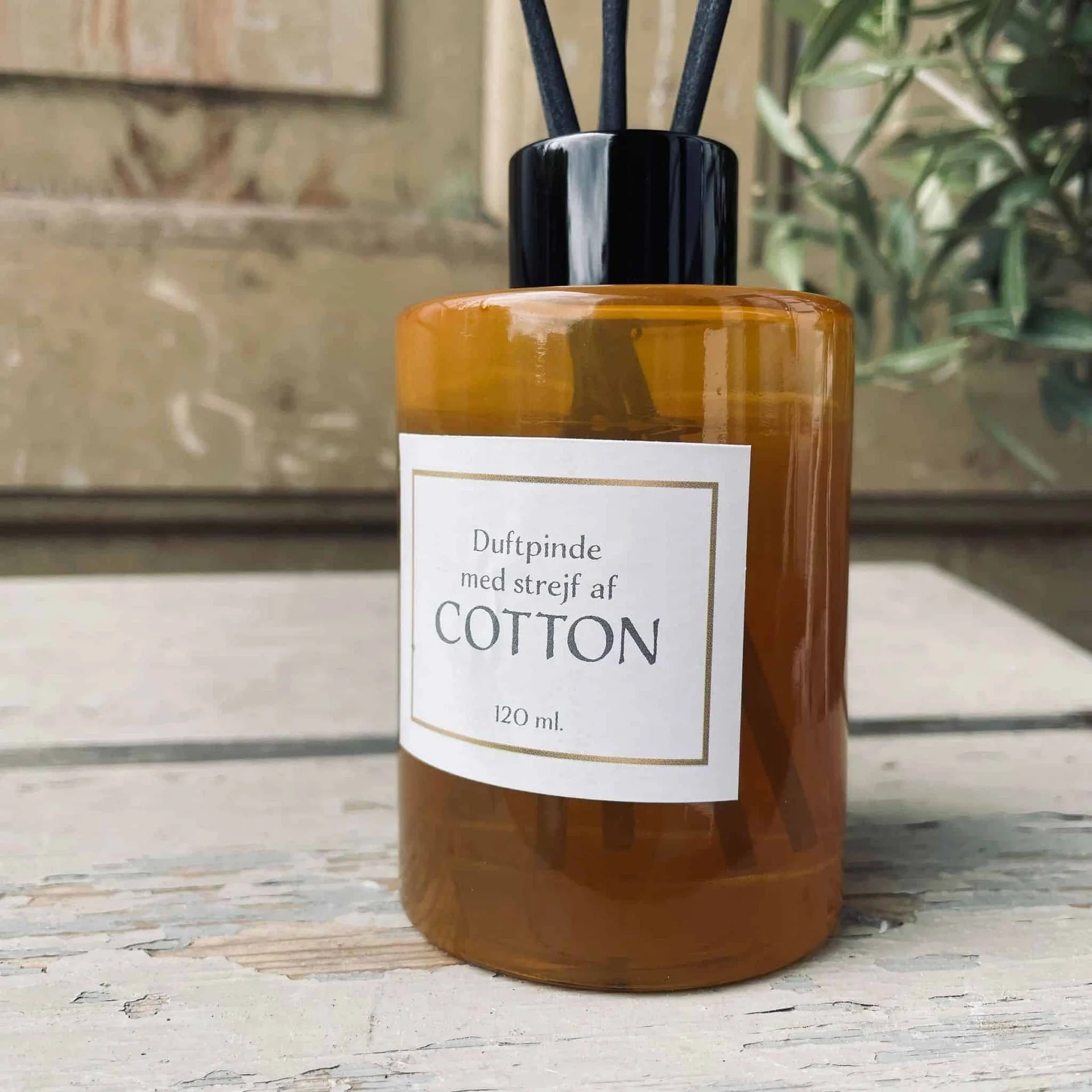 Duftpinner Gul flaske - Cotton 120ml - Image 3