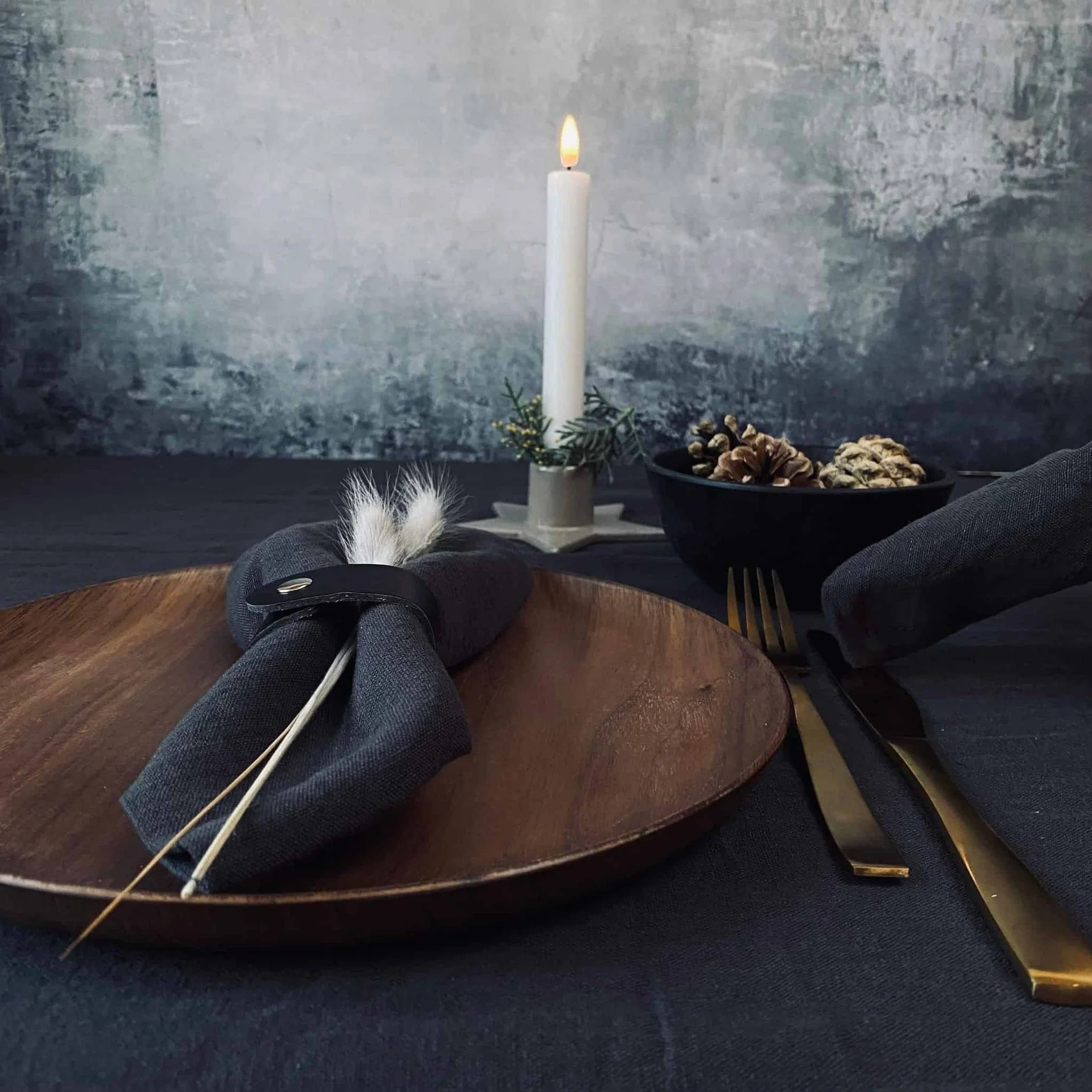 Duk i vasket lin 140x270 cm – Koks - Image 3