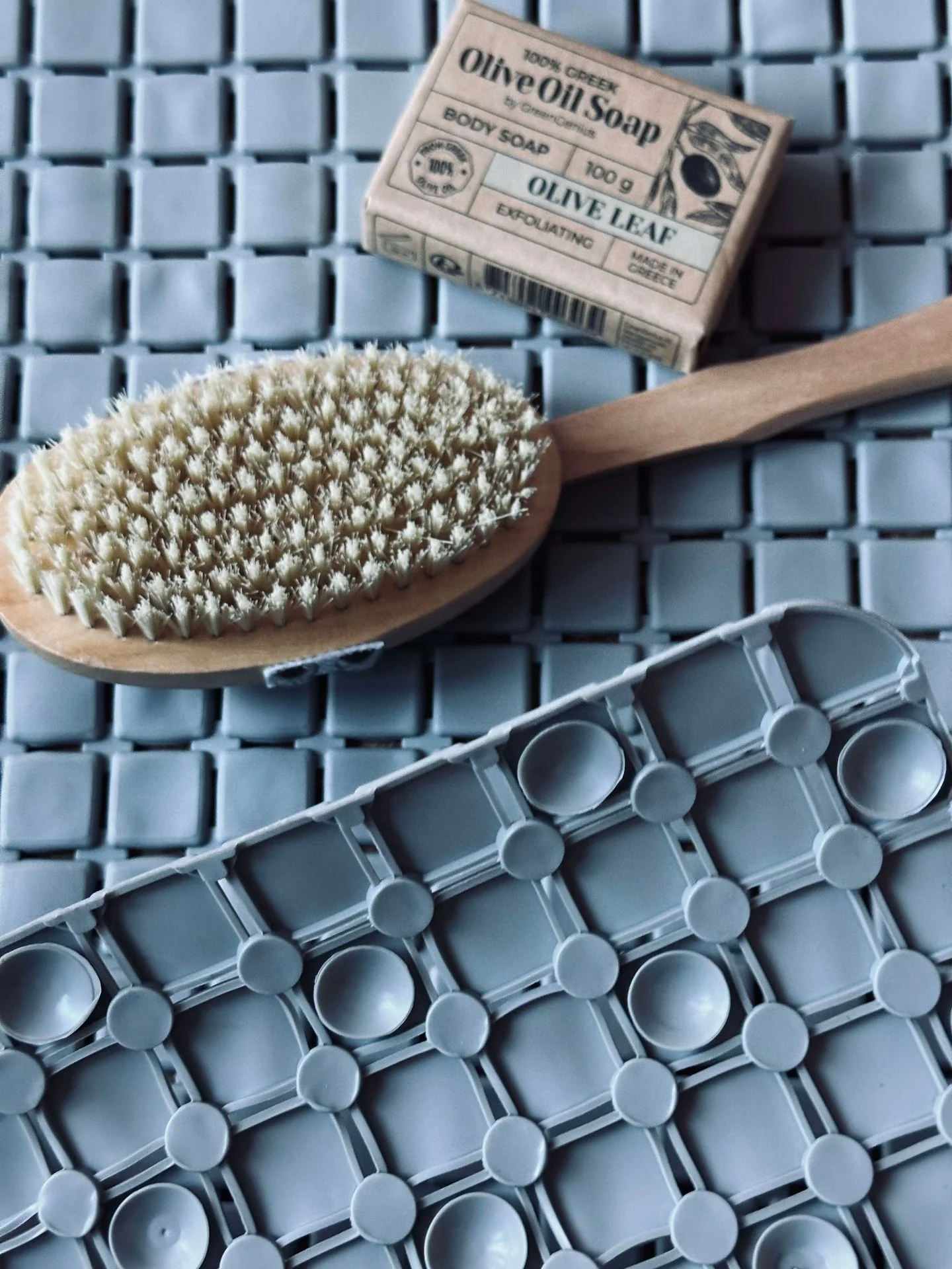 Badematte med sugekopper - Grey