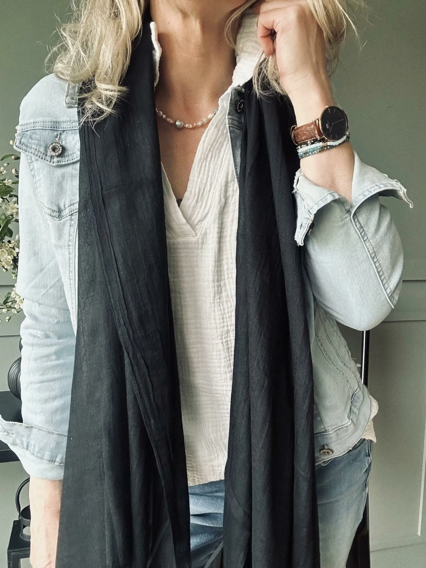 Skjerf Simple black