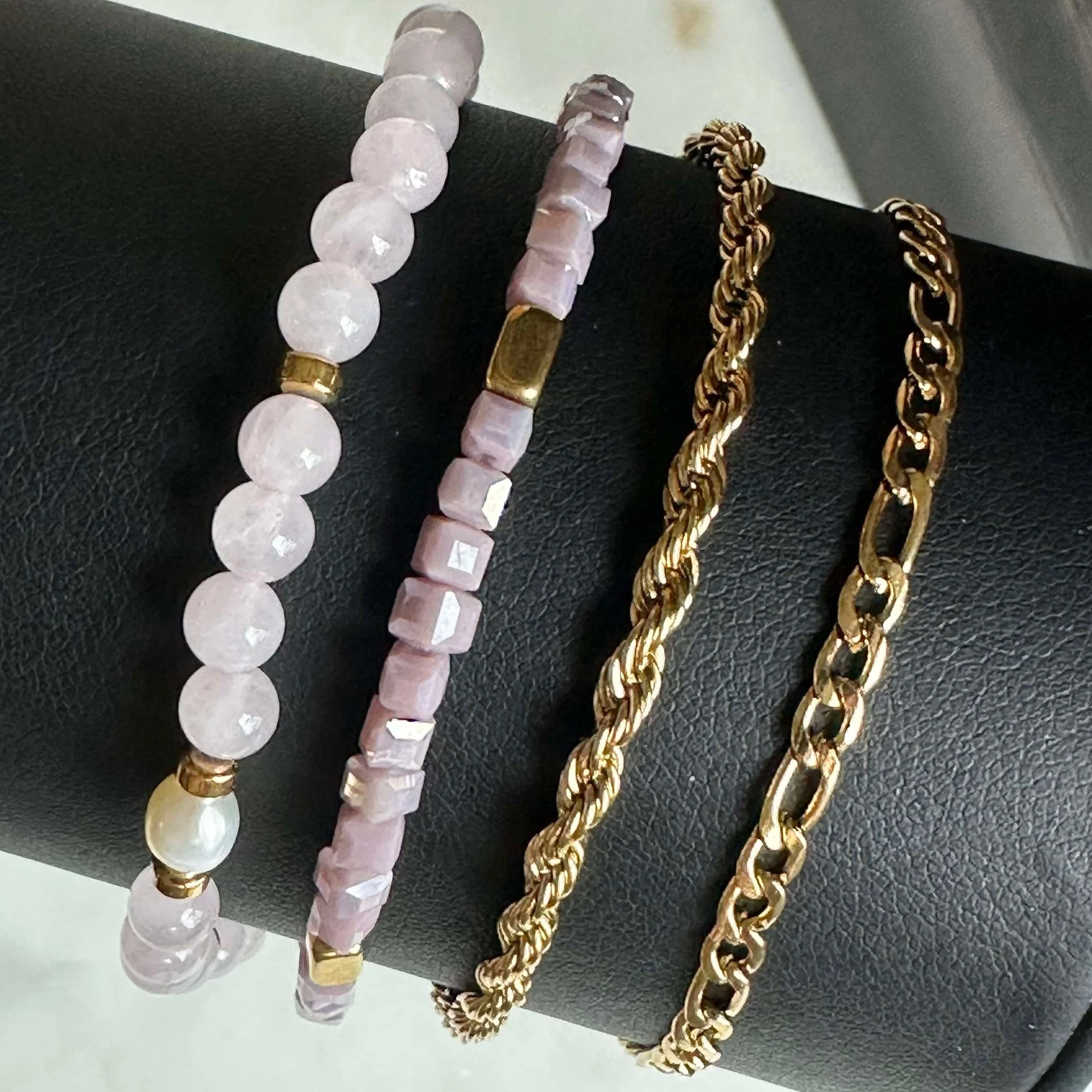 Armbånd Erika lavendel - Sett med 4 armbånd - Image 4