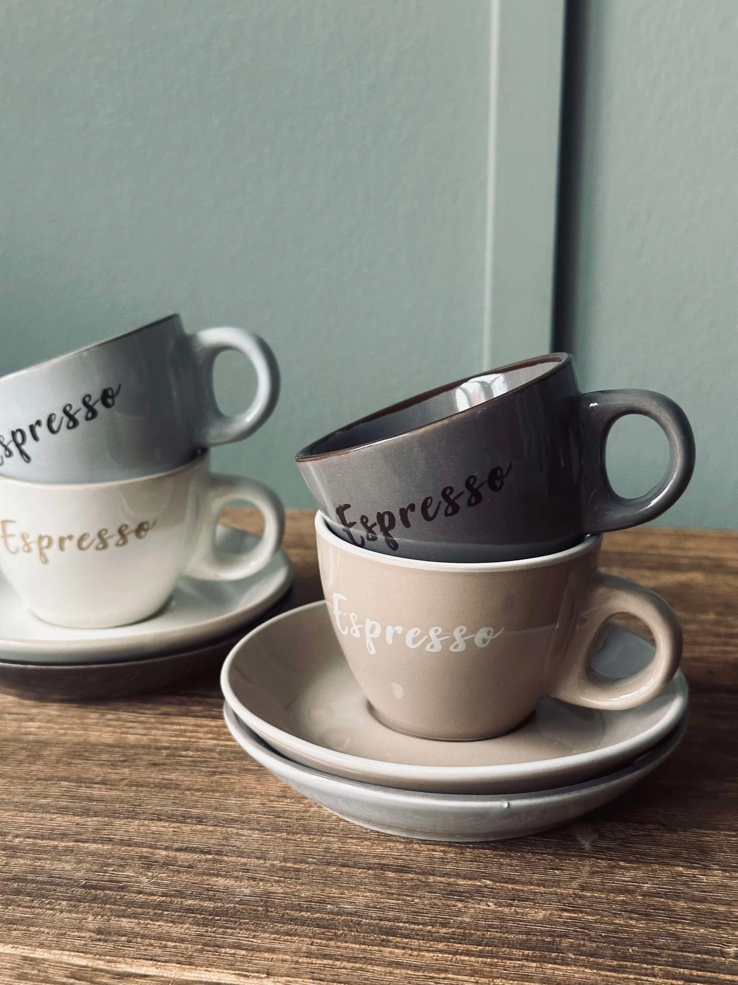 Kopp m. underskål Espresso 100 ml - 4 stk