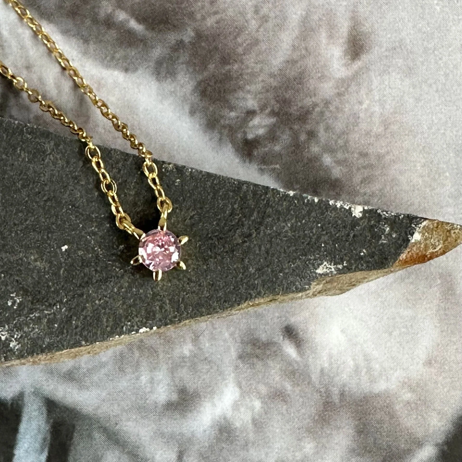 Halskjede Gia - Forgylt sterling sølv m. zirkon - Image 7