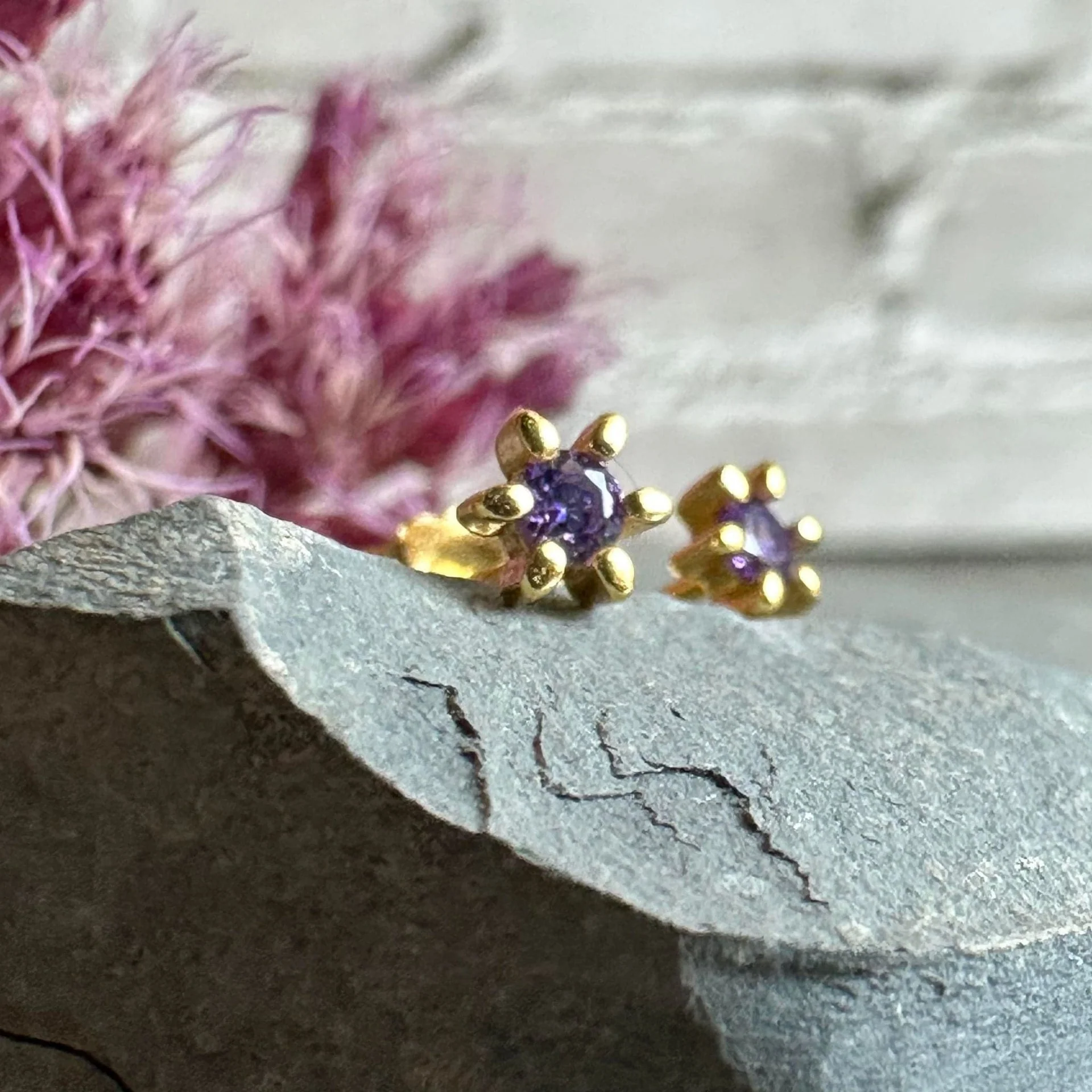 Ørestikker GIA – Violet 18K forgylt - Image 3