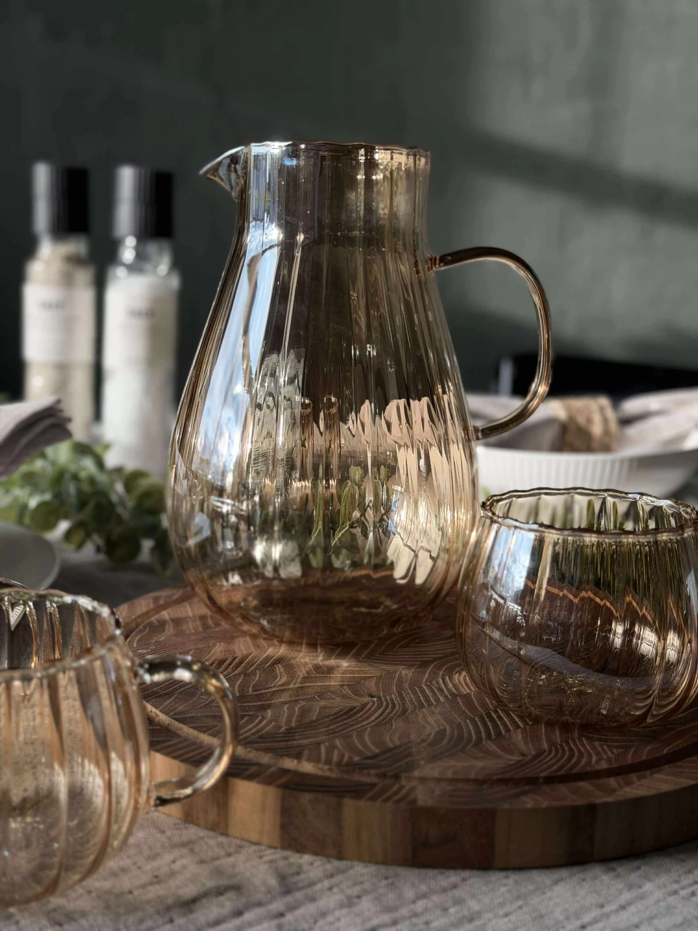 Glasskanne med riller - Image 7