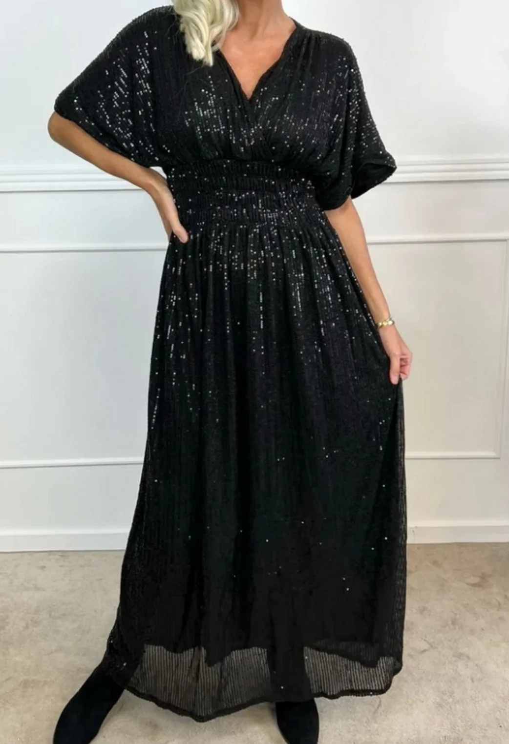 Kjole Glitter Svart