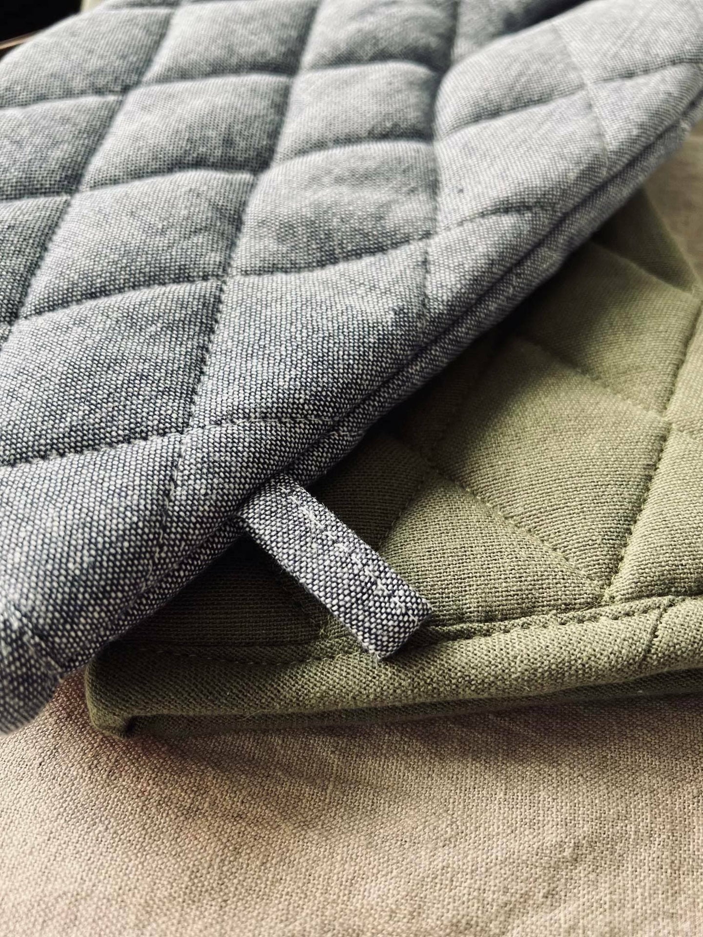Grillhanske - Quilt Blå - Image 2