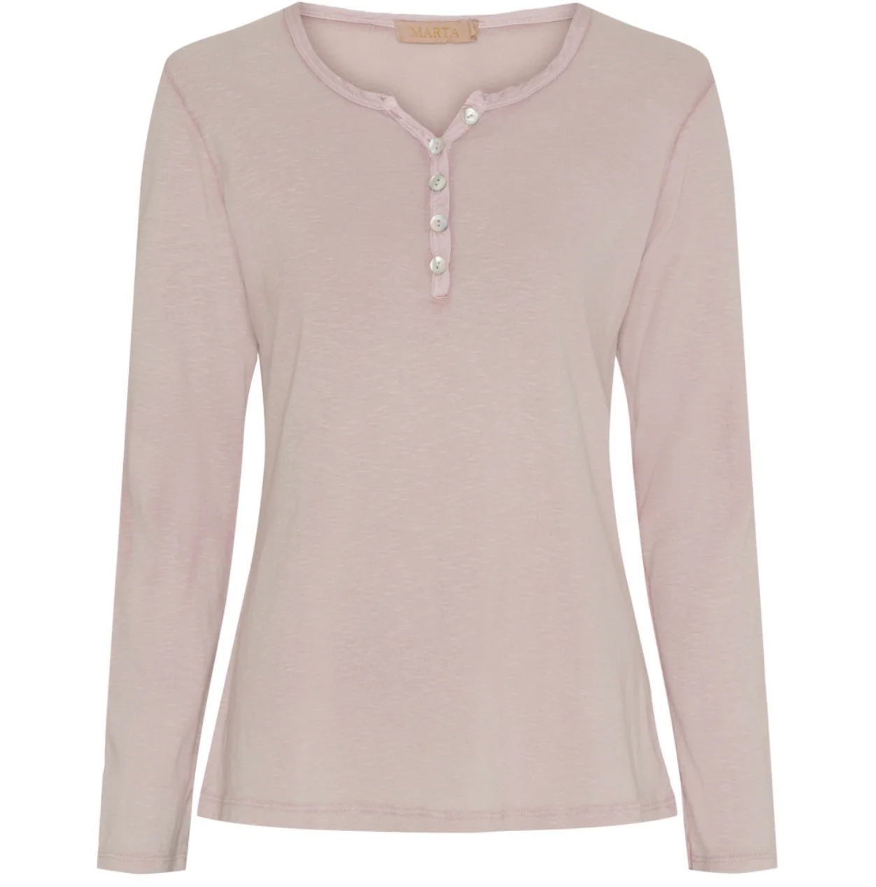 Basisbluse med knapper – Rose - Image 7