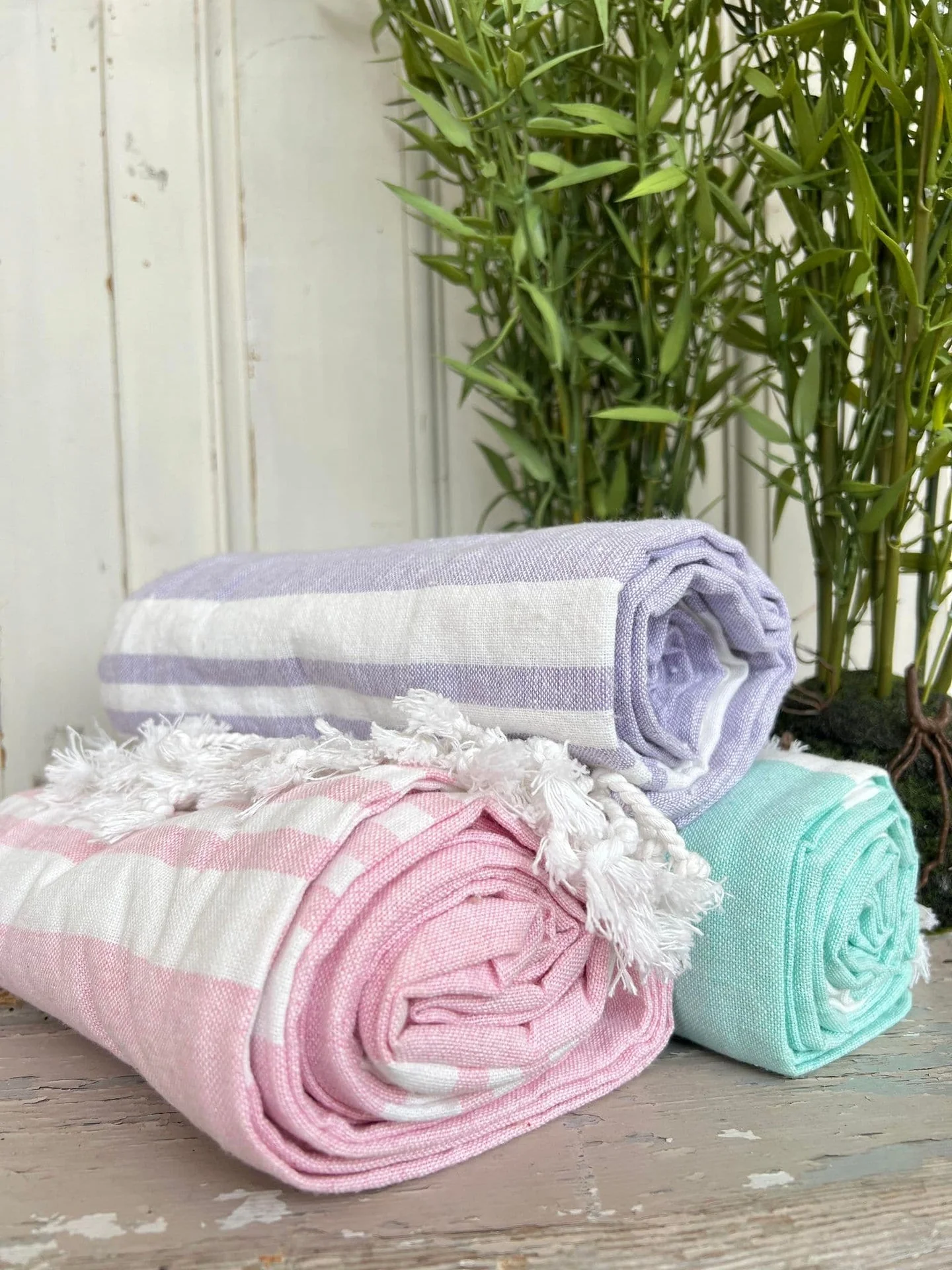 Hammam håndkle - Pastellgrønn Økotex - Image 5