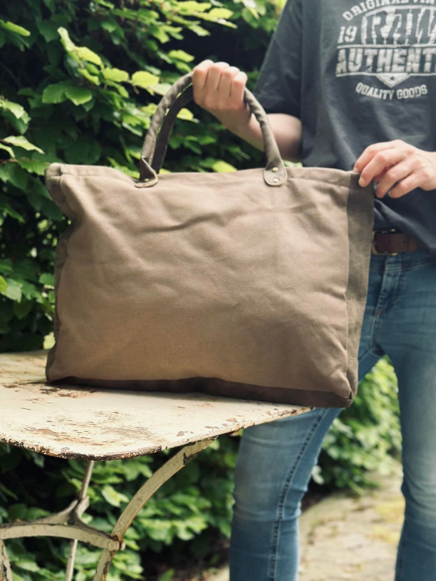 Shopper - Brown kanvas - Image 2