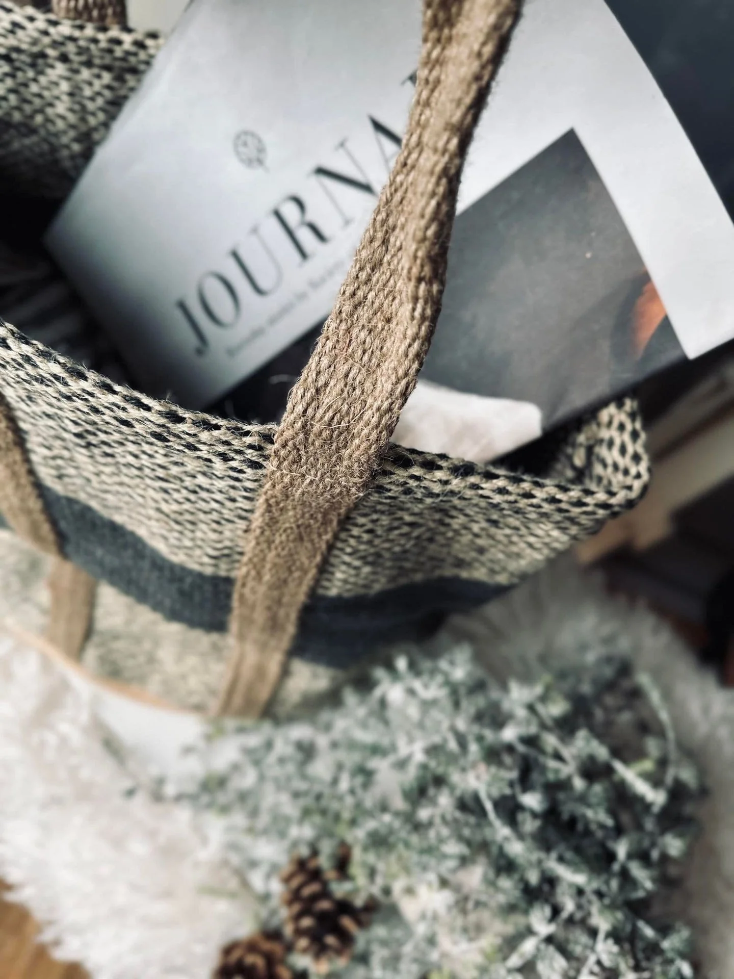 Shopper i kraftig Jute - Natur - Image 5