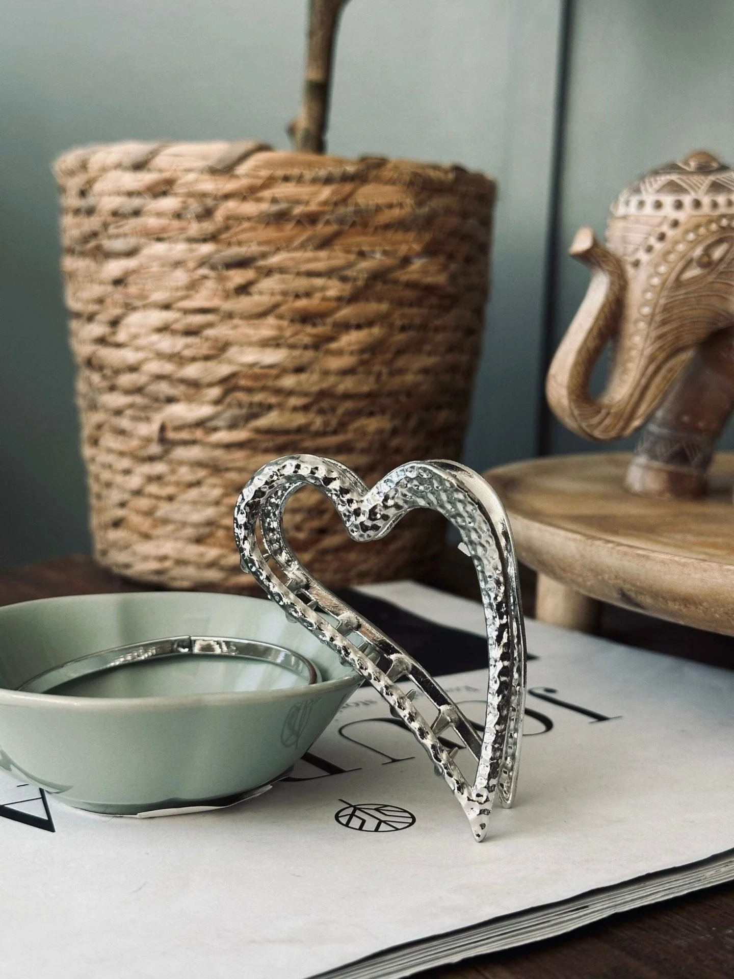 Hårklemme – Silver heart - Image 4