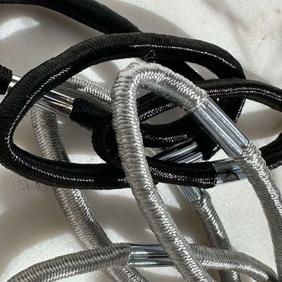 Hårstrikker Black / Silver - 2 mix