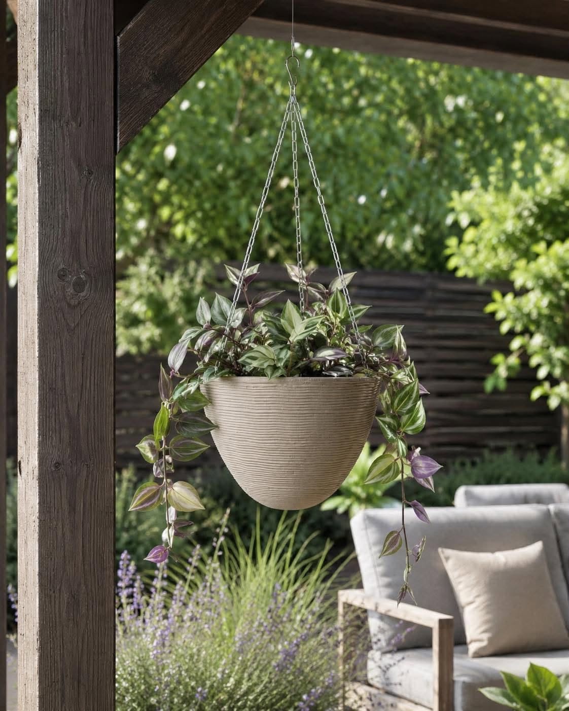 Hengende potte i resirkulert plast - Image 3