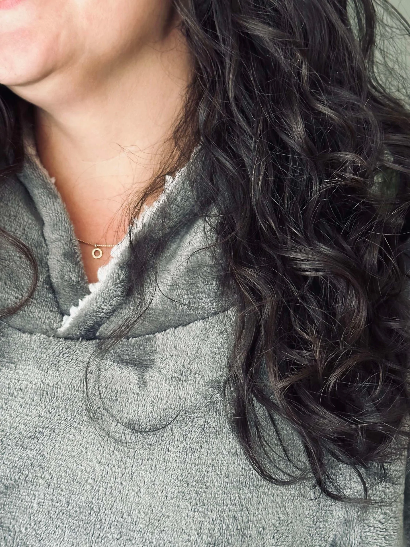 Hettegenser Fleece Grey - Oversize - Image 4