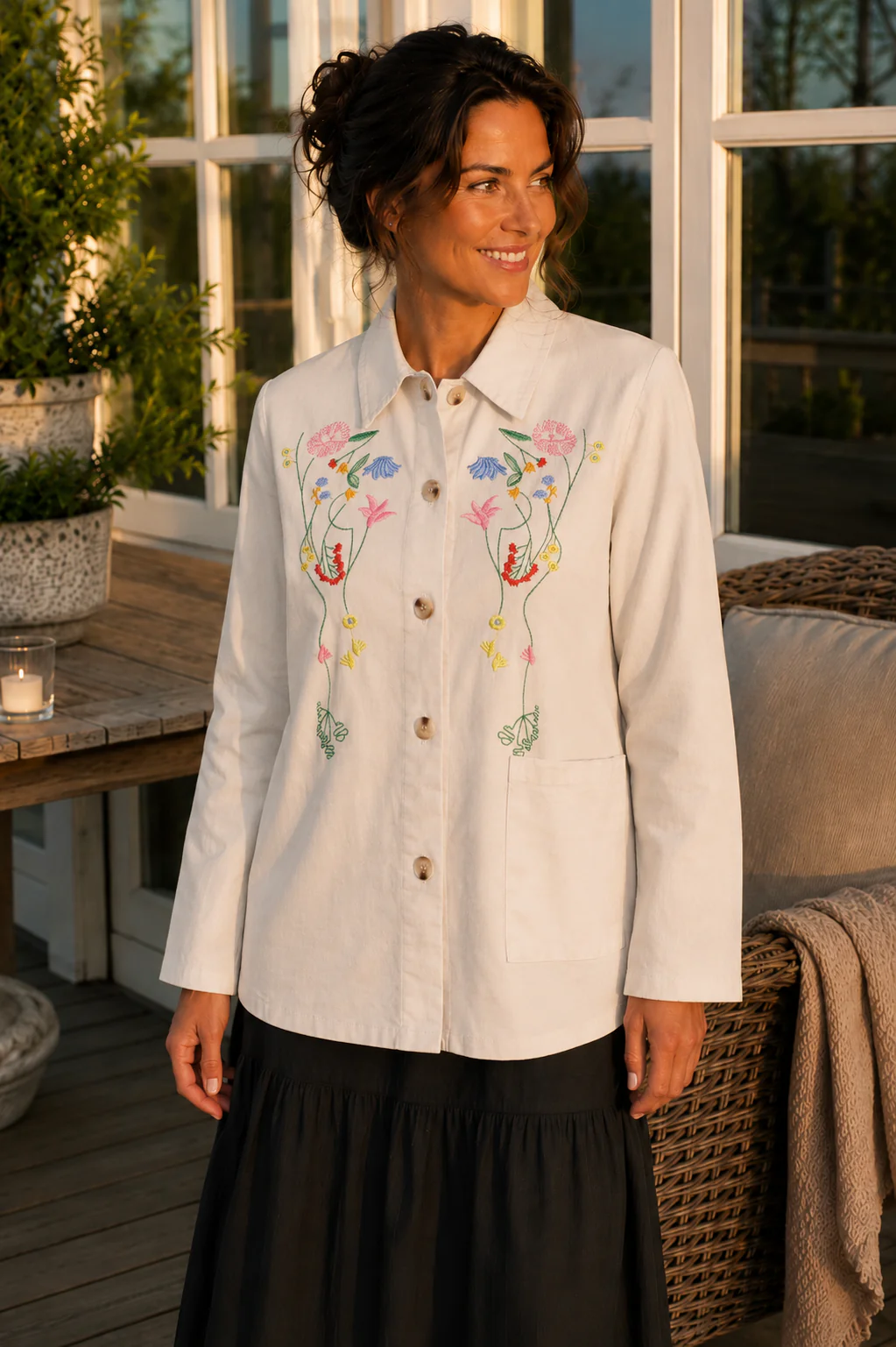 Jakke med broderi - Image 2