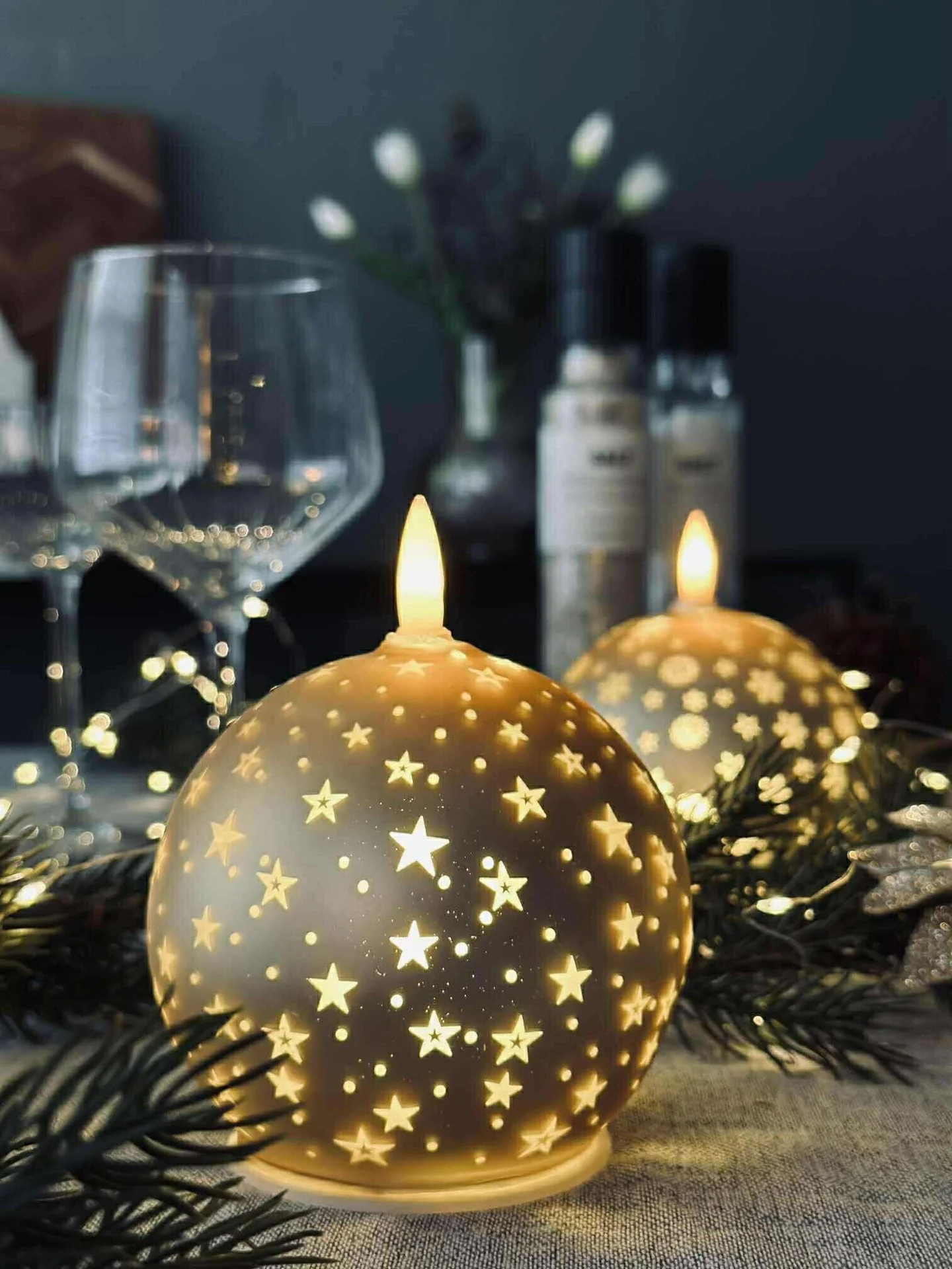 Julelys Gold XMAS 10 cm.