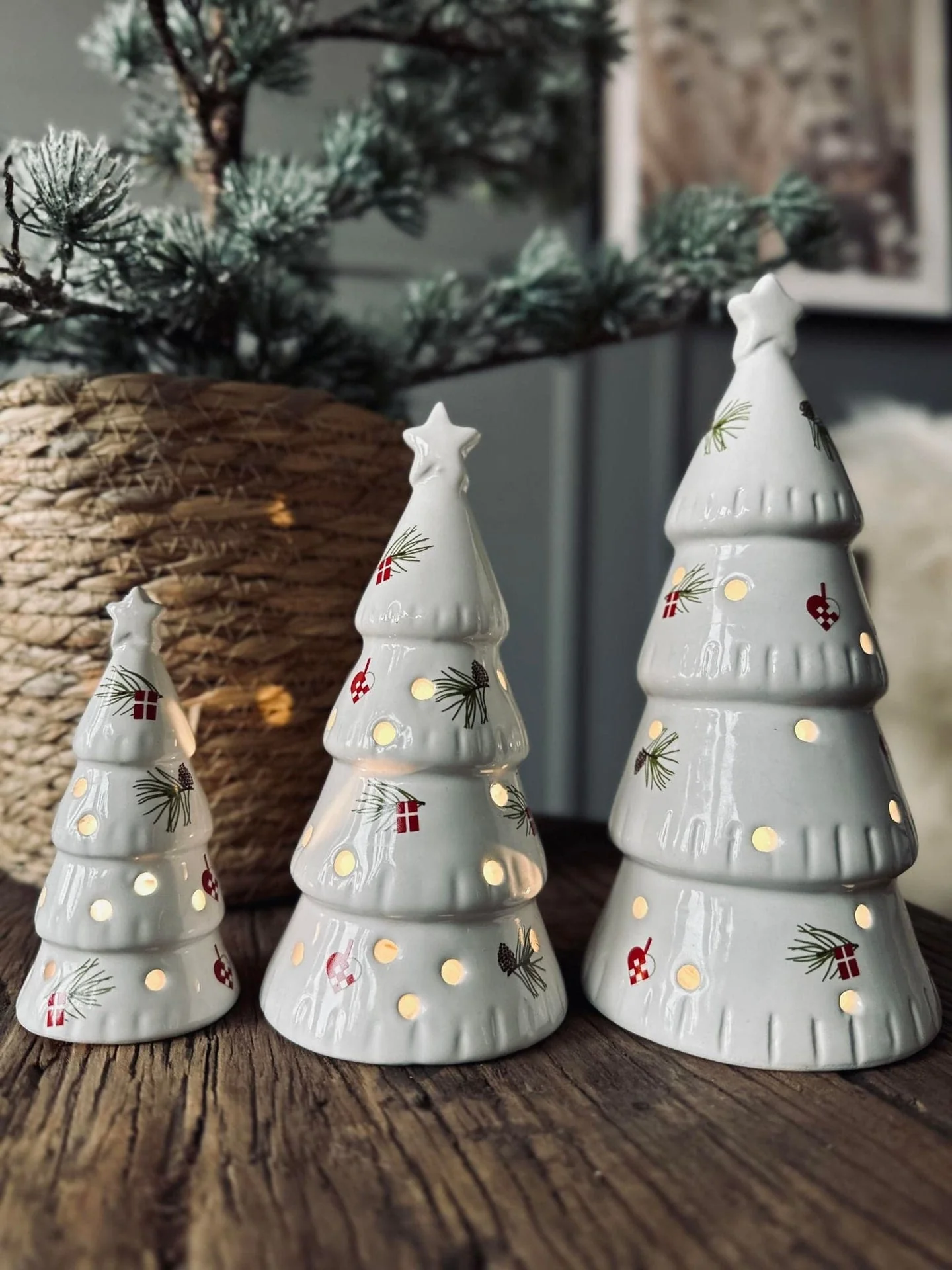 Juletre 3 stk med LED-lys - Image 2