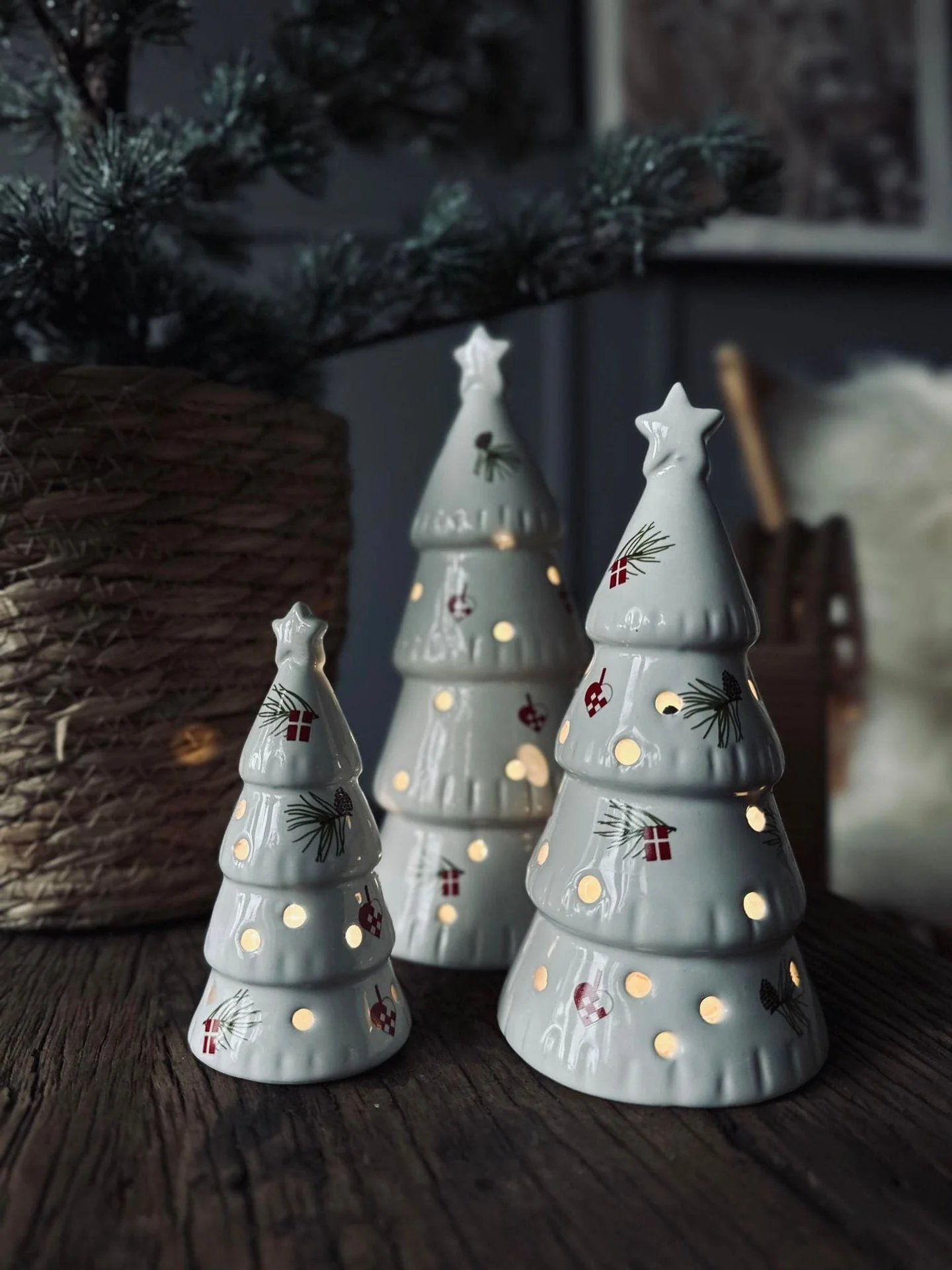 Juletre 3 stk med LED-lys - Image 4
