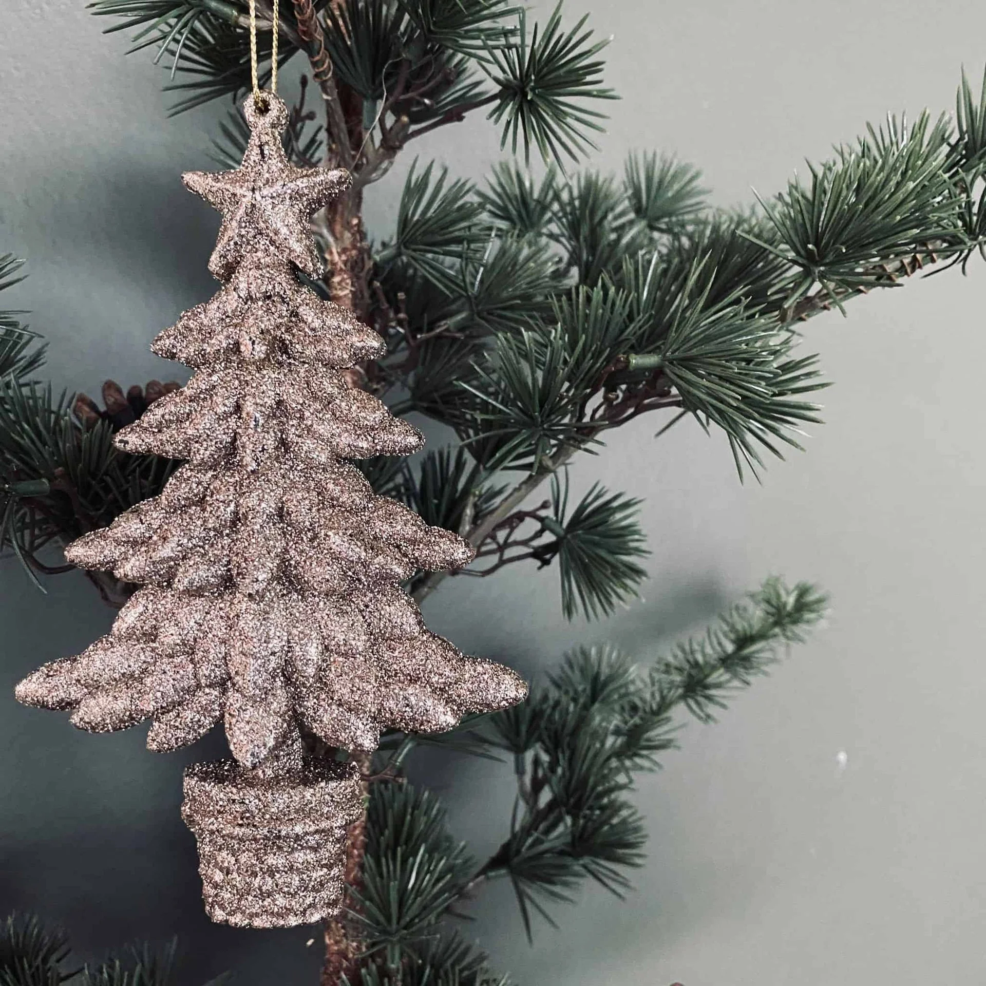 Juletre glimmer champagne