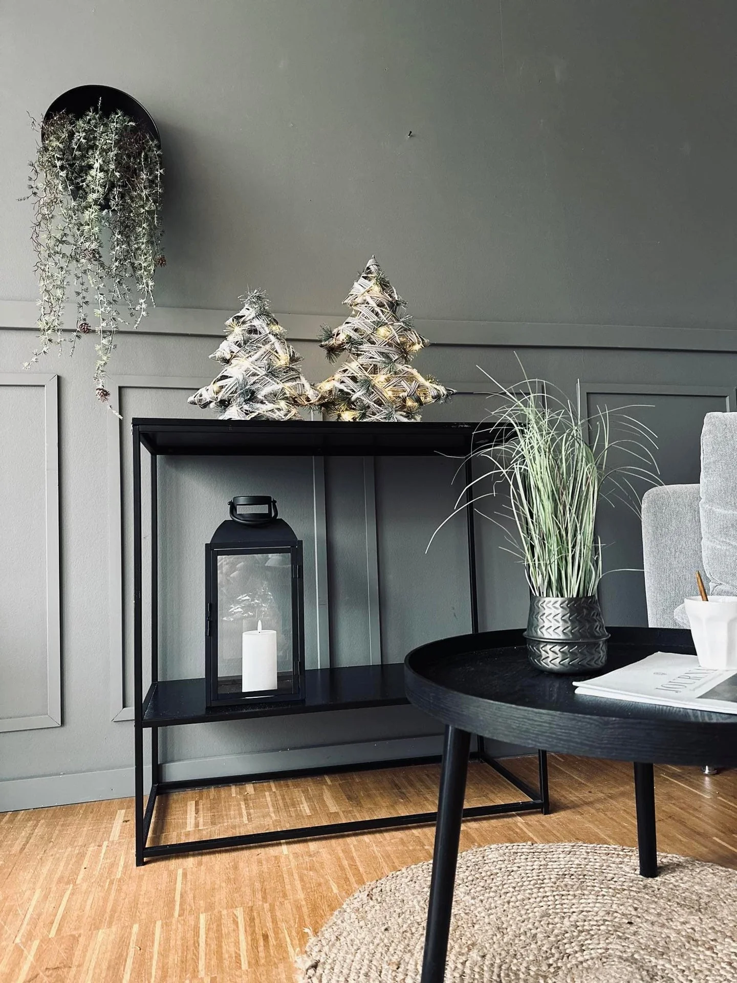 Juletre med LED-lys og gran - 30 cm - Image 4