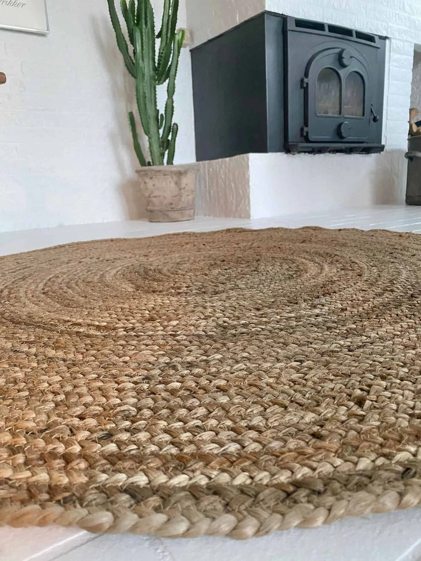 Jute gulvteppe Ø150 cm - Image 3