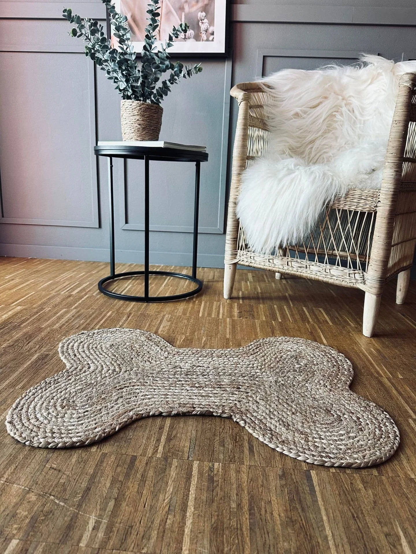 Dørmatte i jute - Kjøttbein 50x70 cm - Image 2