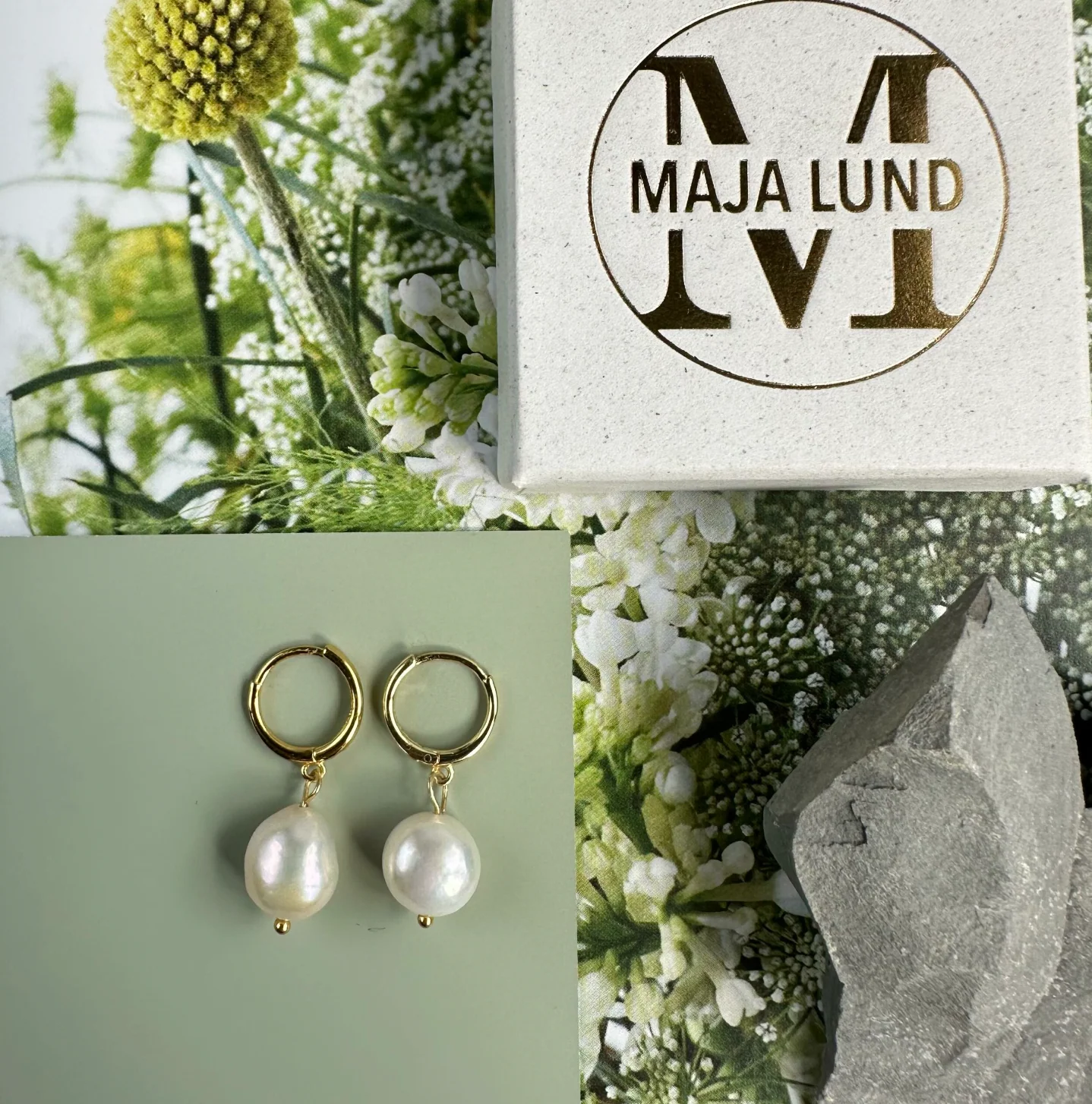 Øredobber Kirstin – Forgylt Sterling sølv - Image 2