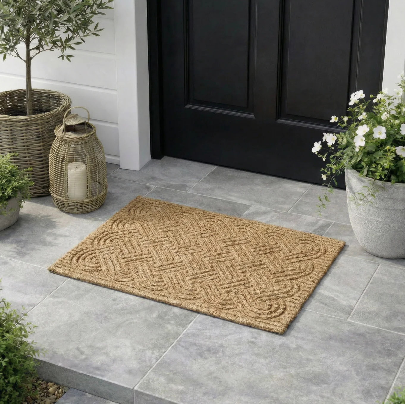 Dørmatte kokosfibre 45x75 cm