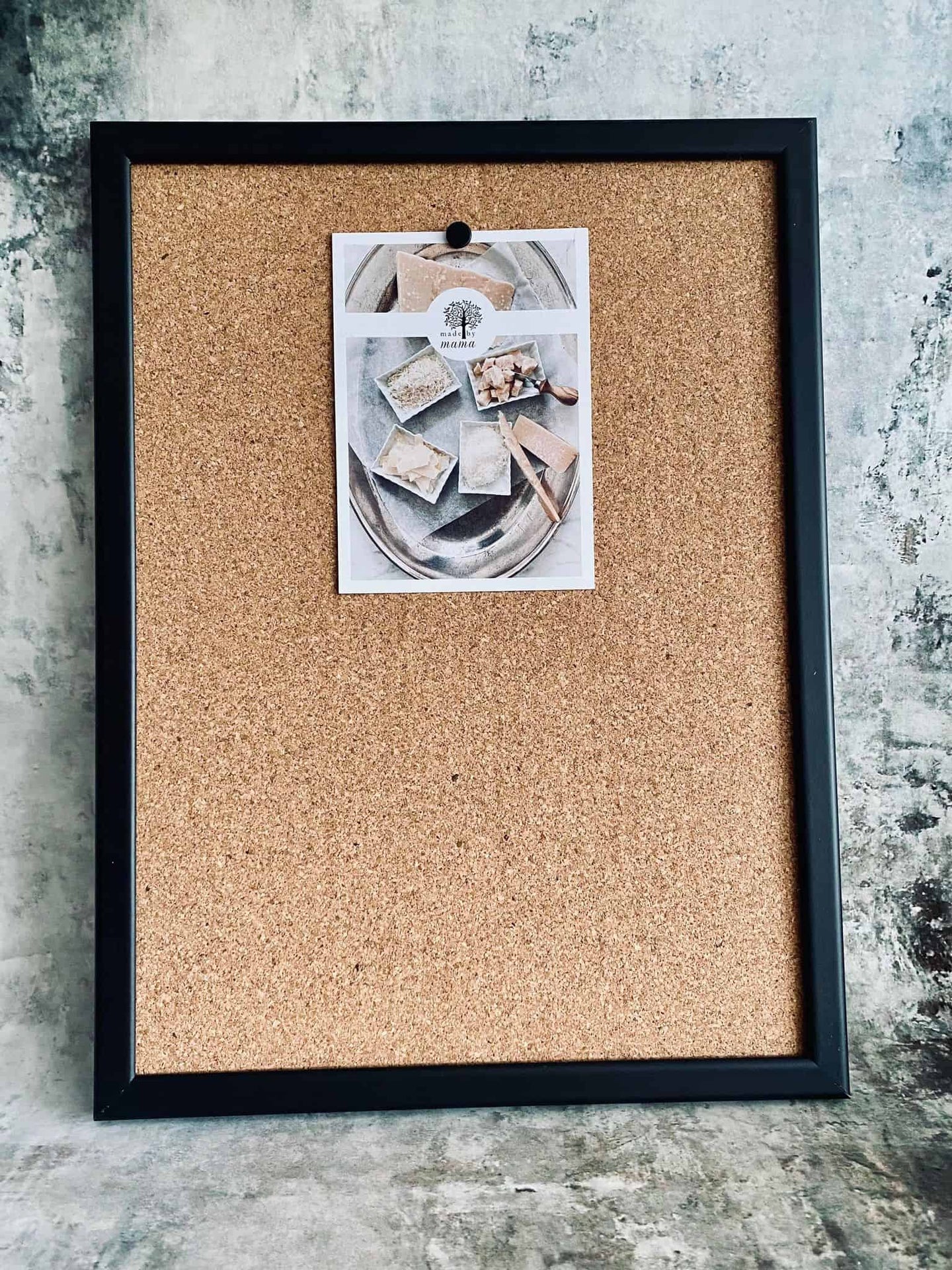 kork oppslagstavle med svart ramme – 30×40