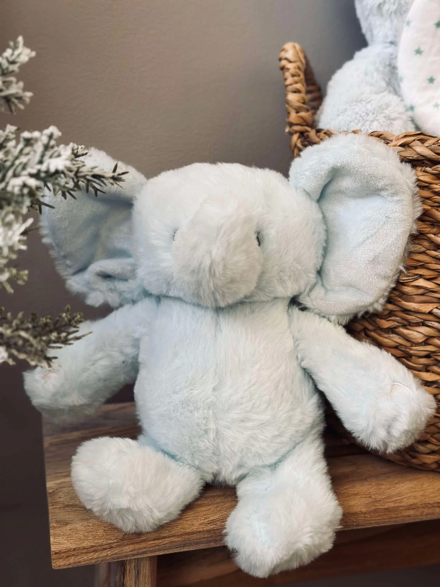 Bamse Elefant 25cm - Lyseblå - Image 2