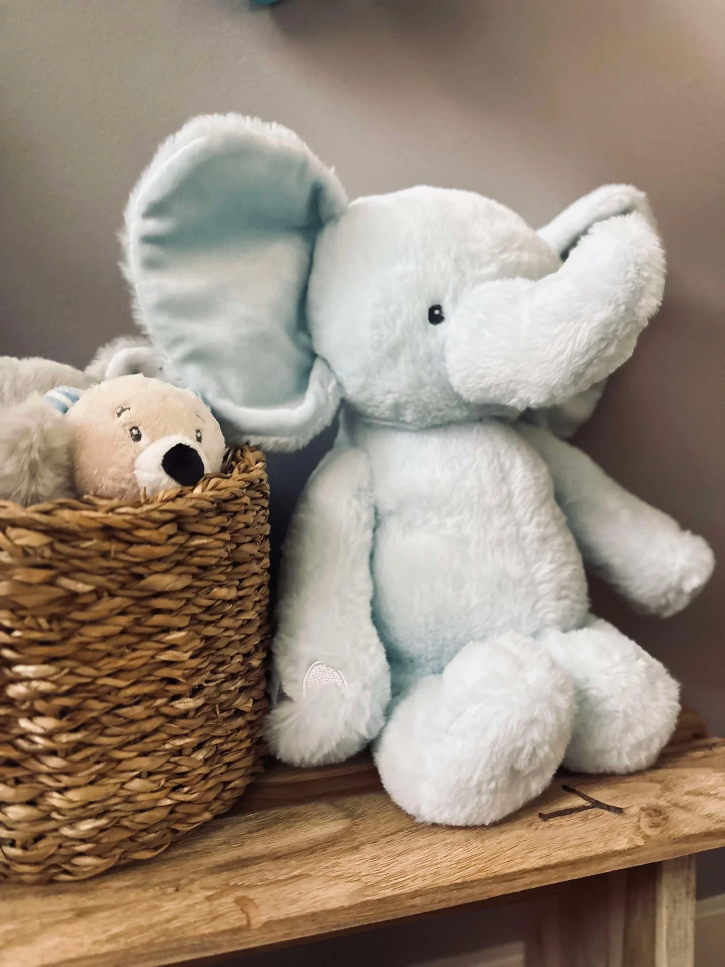 Bamse Elefant 38cm - Lyseblå - Image 5