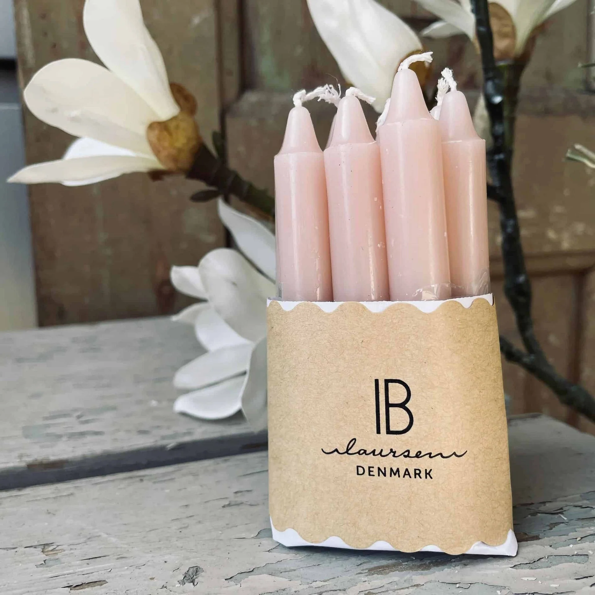Stearinlys pakke à 10 stk Malva Rose