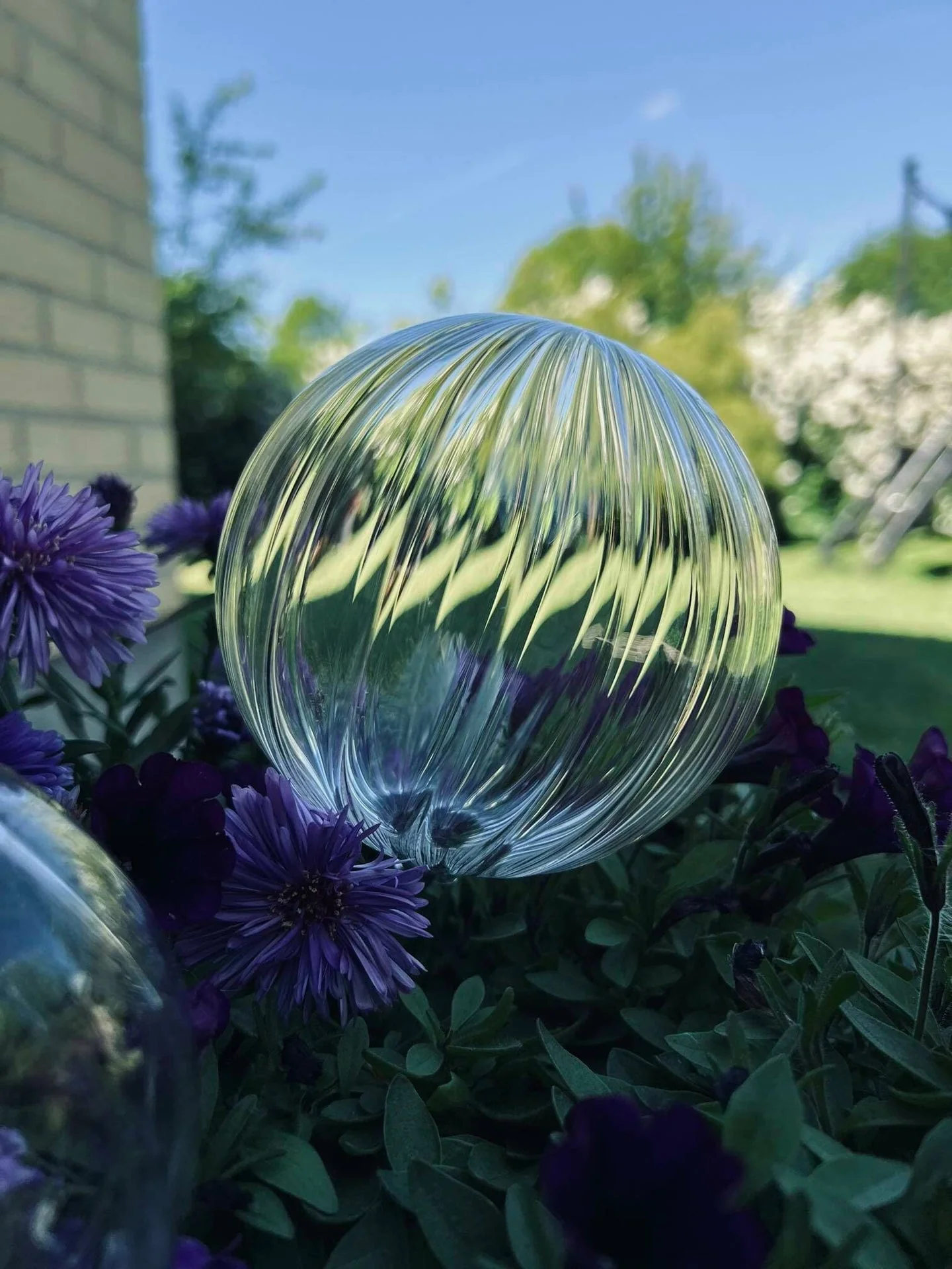 Kuler i klart glass - Sett med 2 stk for vanning av blomster - Image 4