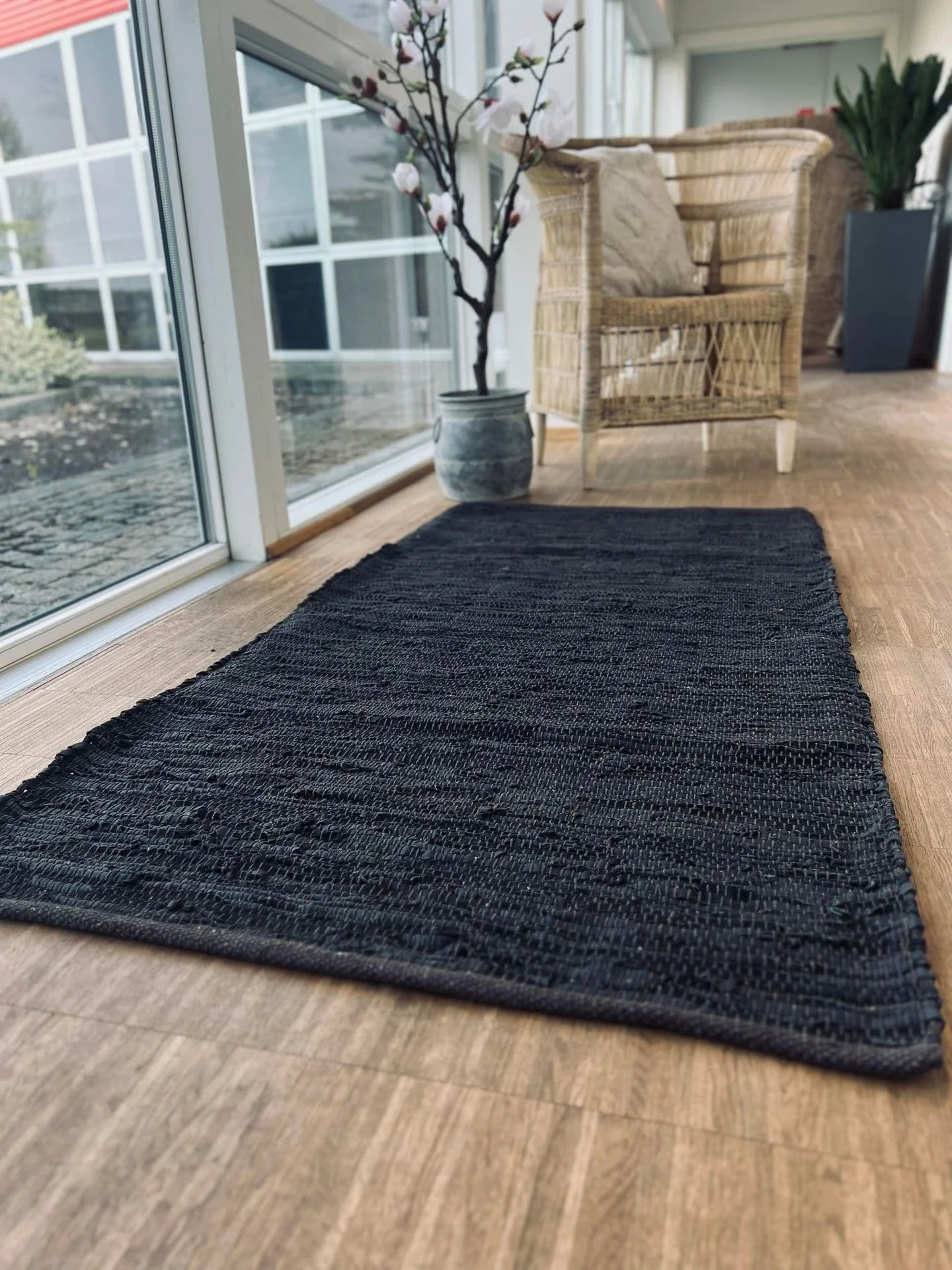 Gulvteppe i lær - 70x140 cm Valnøtt - Image 2