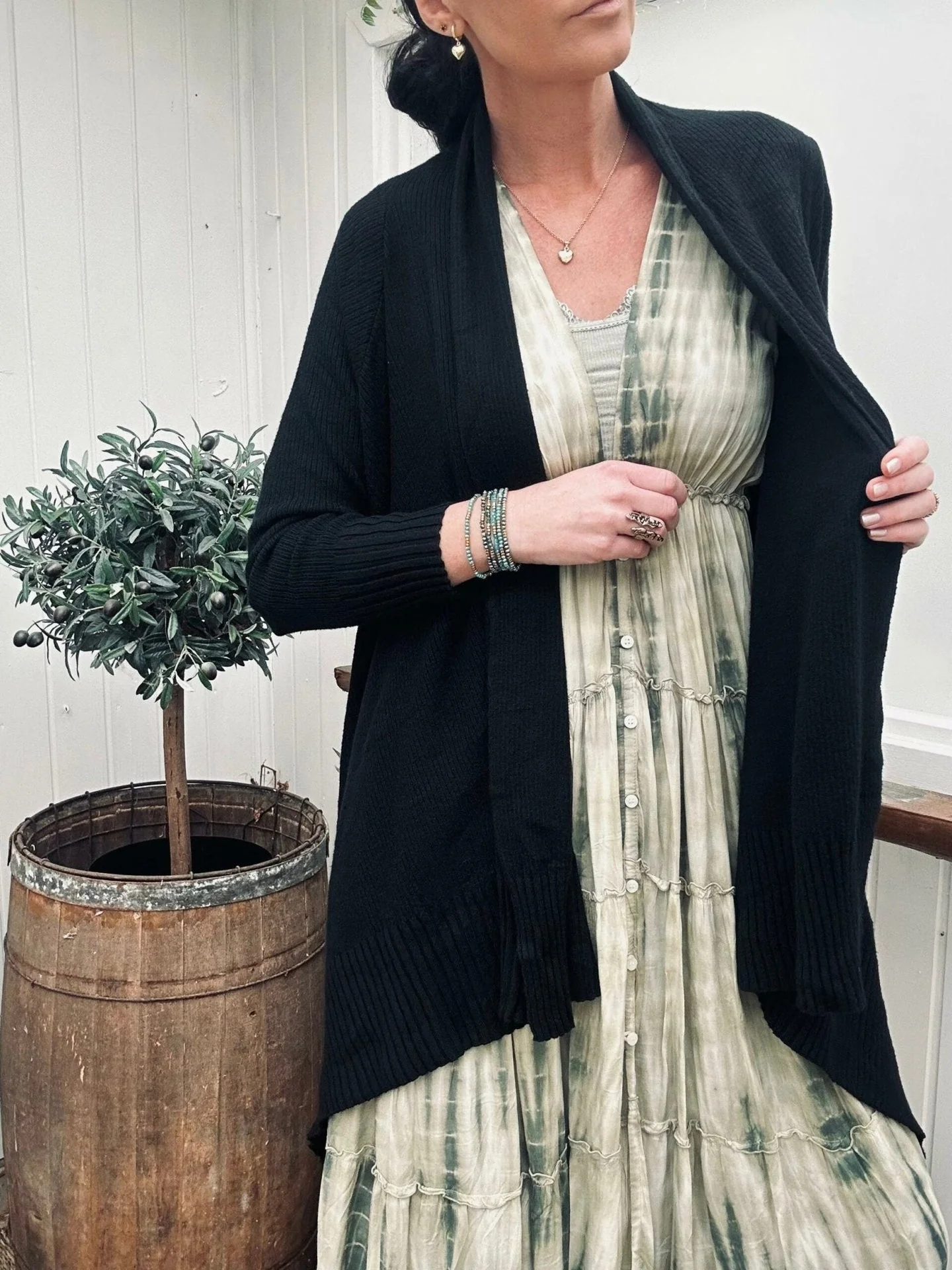 Cardigan Long style - Black - Image 2