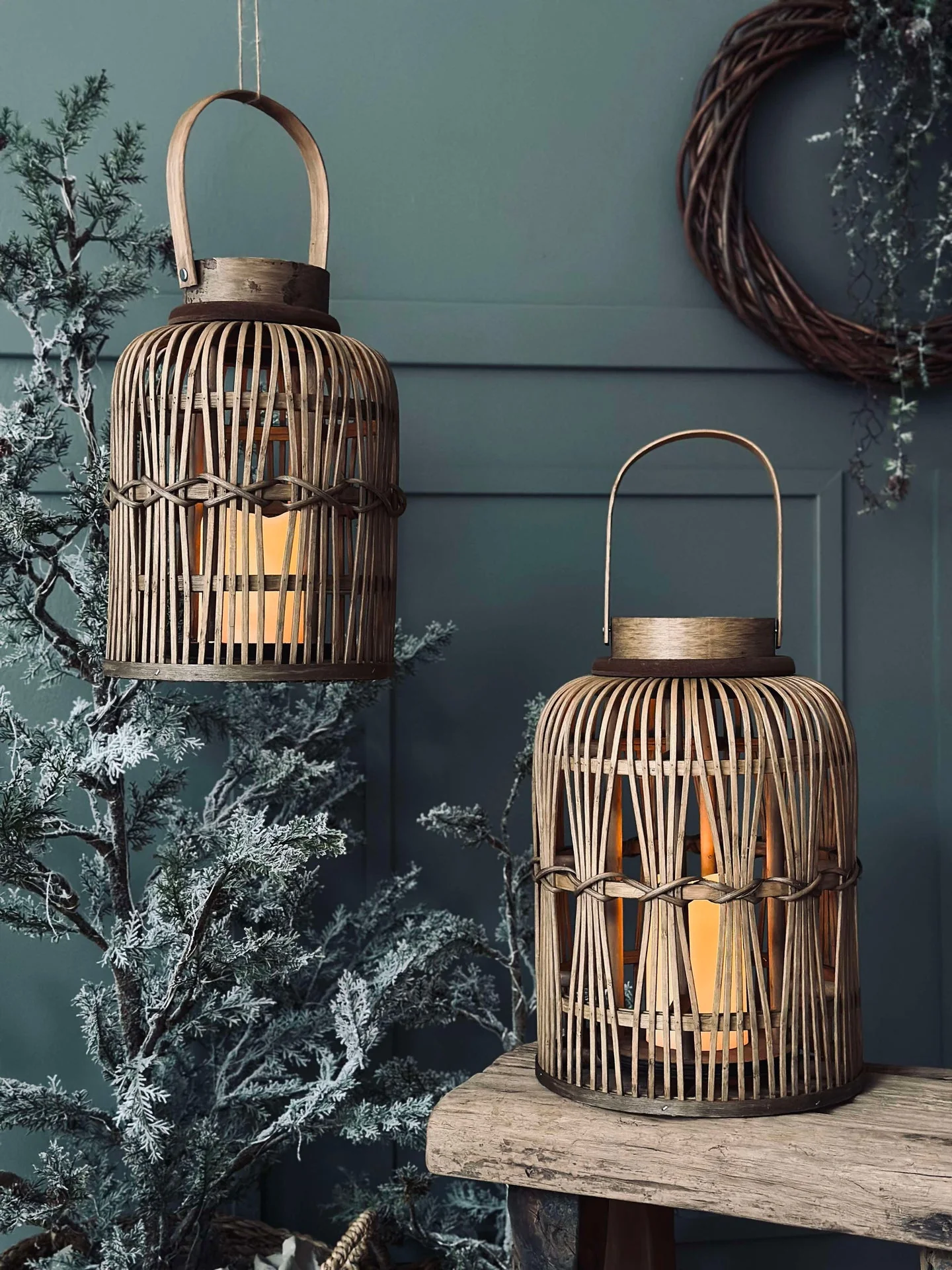 Lanterne med LED-lys - Liten - Image 5